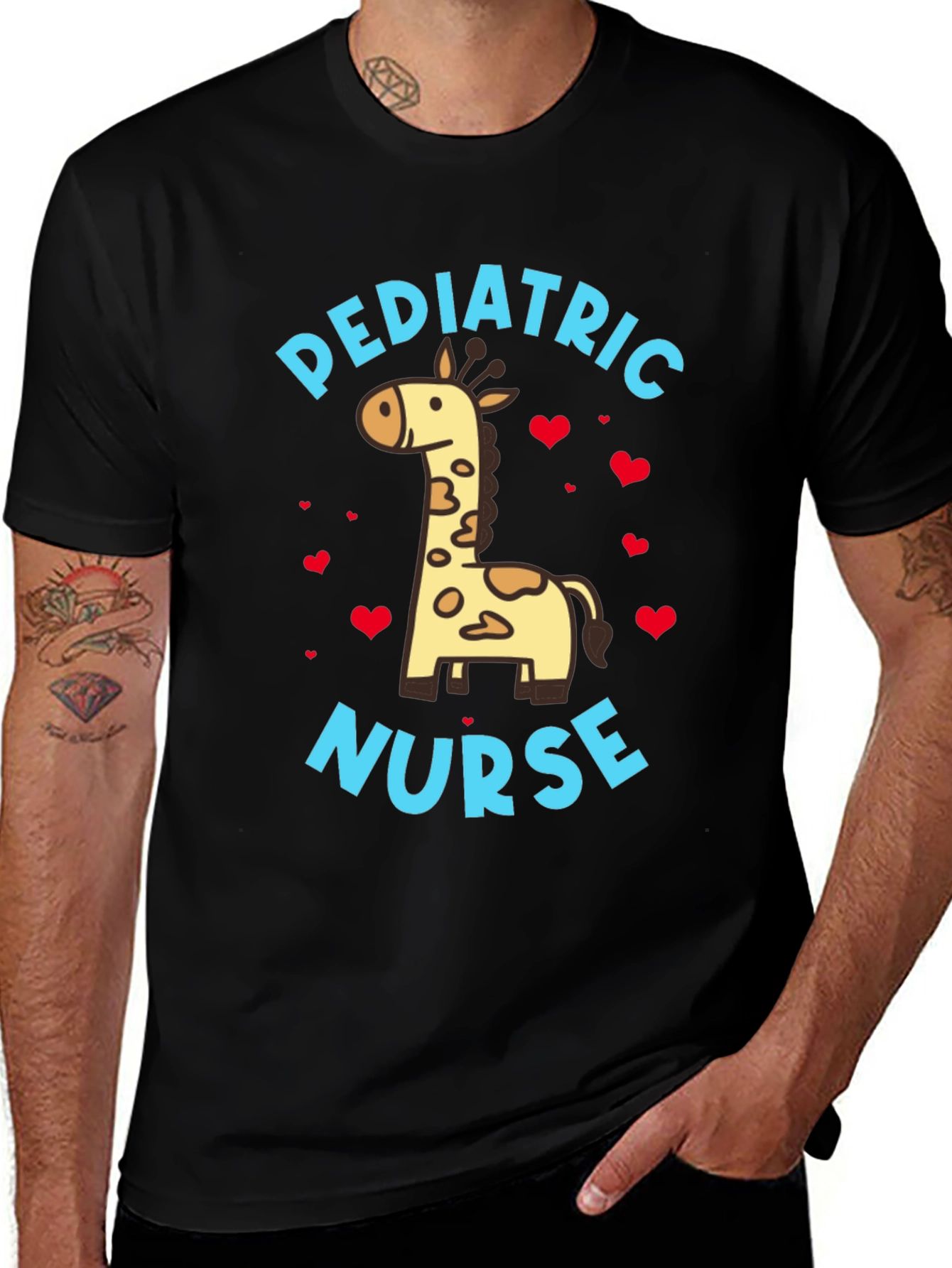Variant 4 of Pediatric Nurse Giraffe T-Shirt