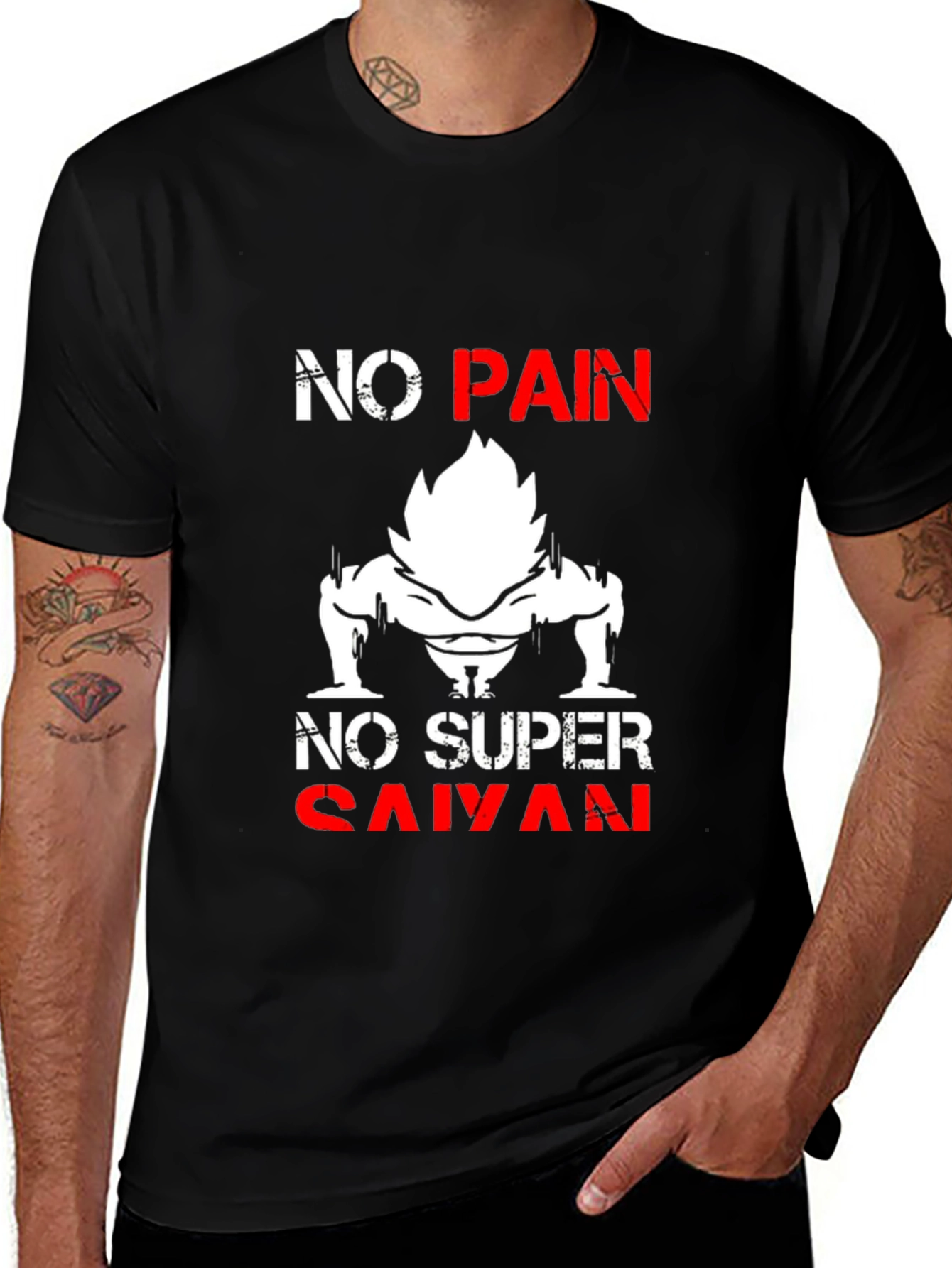 Variant 19 of No Pain No Super Saiyan Graphic Tee