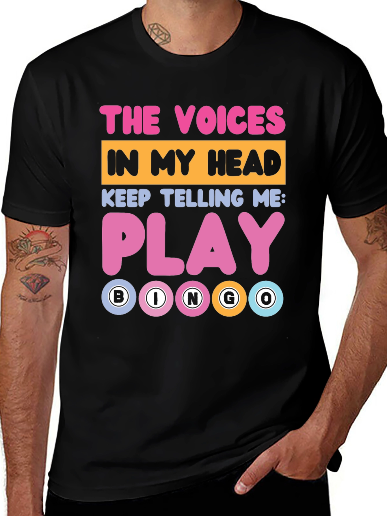 Variant 18 of Funny Bingo T-Shirt: The Voices Say Play!