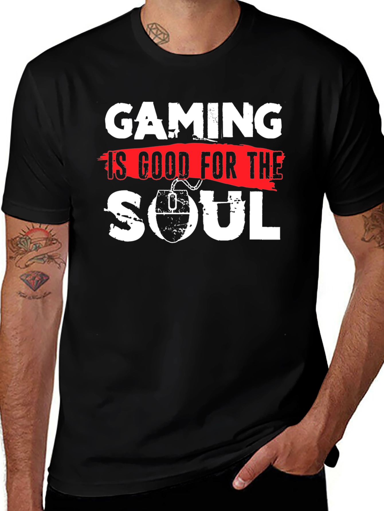 Variant 12 of Gaming is Good for The Soul Black T-Shirt