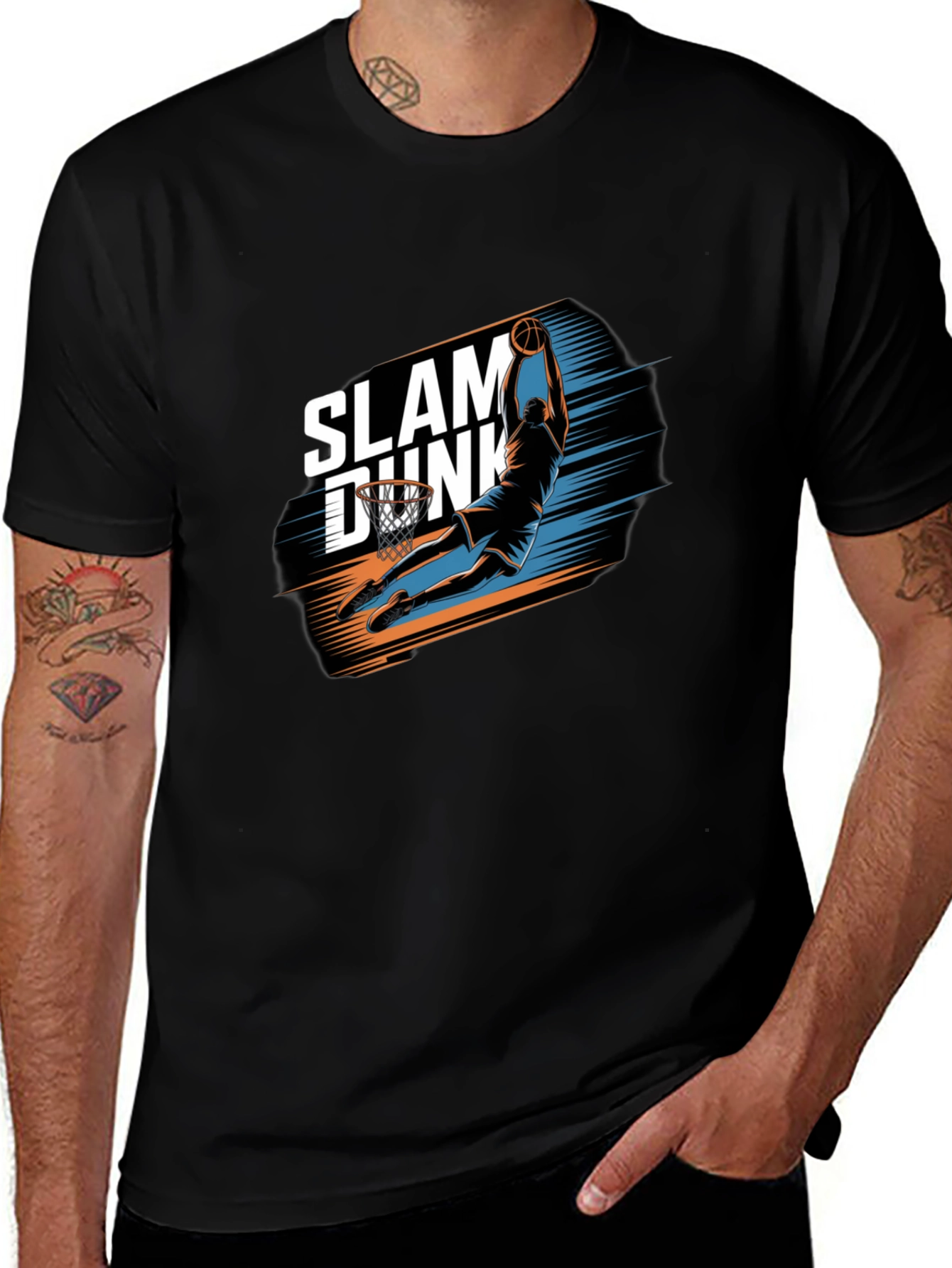 Variant 20 of Slam Dunk Graphic Tee - Men's Black T-Shirt