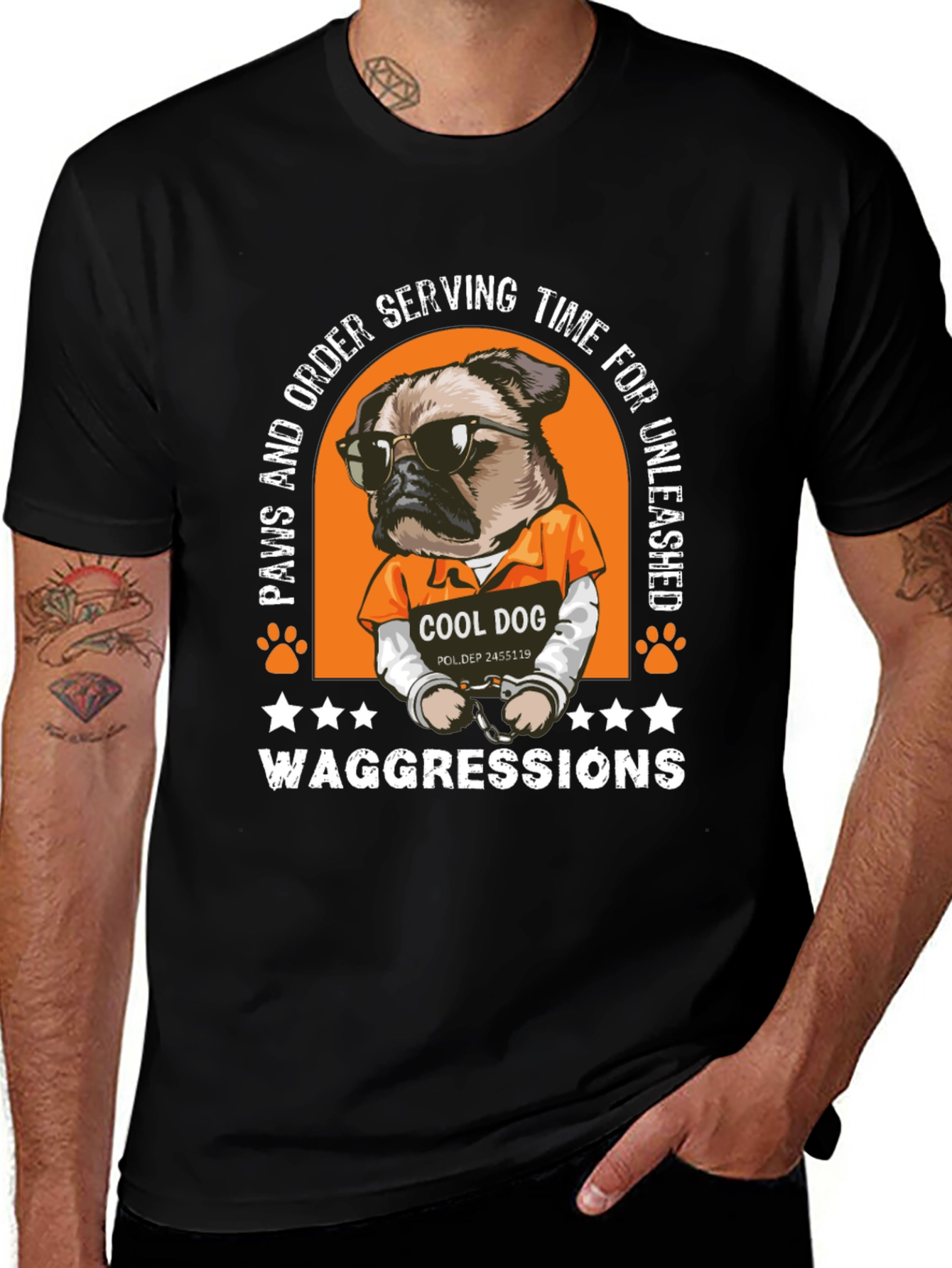 Variant 6 of Cool Dog Waggression Graphic T-Shirt