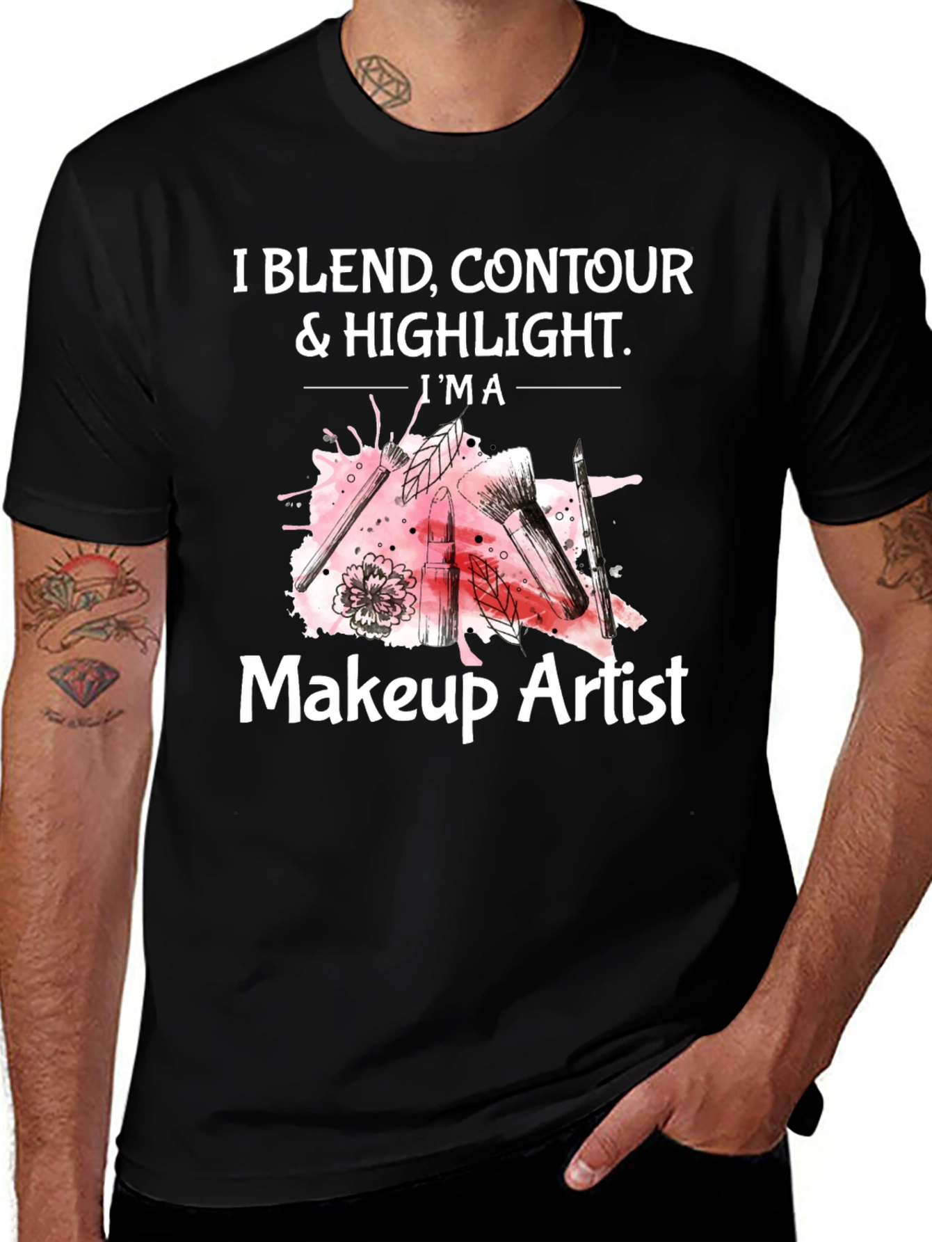 Variant 11 of Makeup Artist T-Shirt - Blend Contour & Highlight Tee
