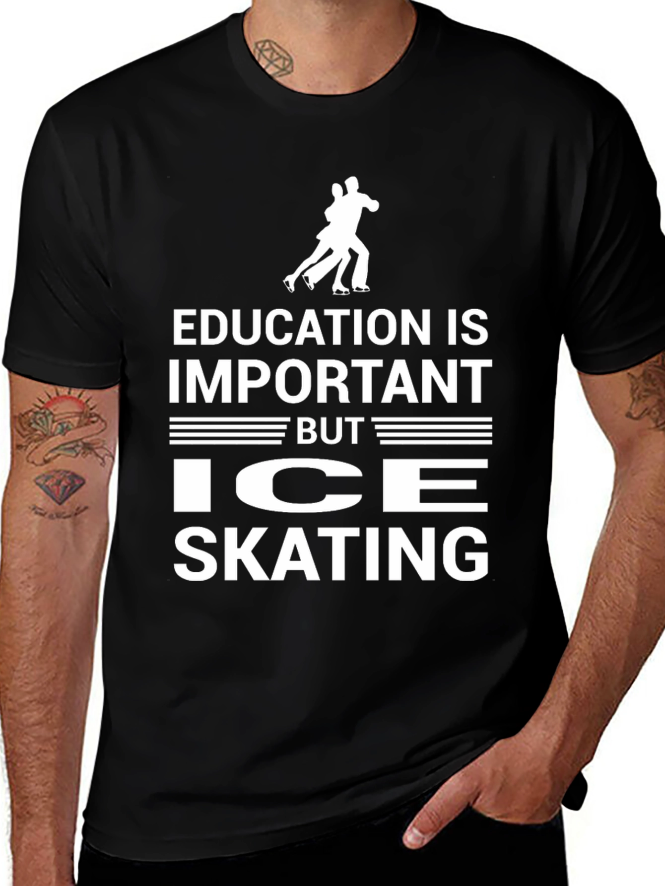 Variant 25 of Ice Skating T-Shirt - Education is Important