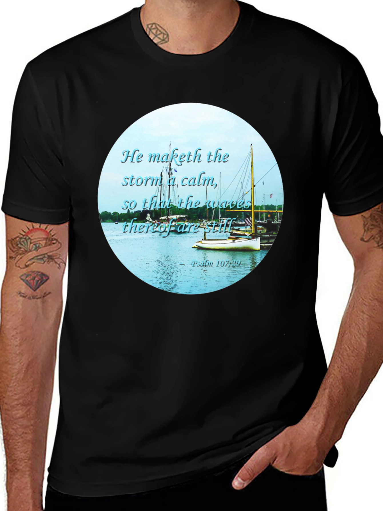 Variant 24 of Faith-Based Graphic T-Shirt - Calm The Storm