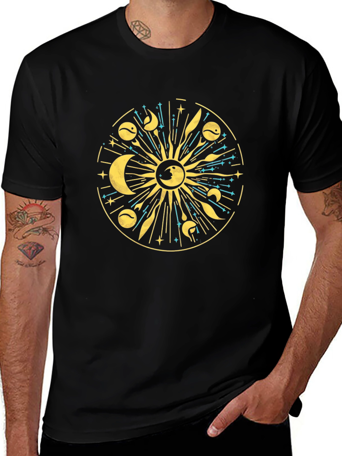 Variant 6 of Celestial Sun & Moon Graphic T-Shirt