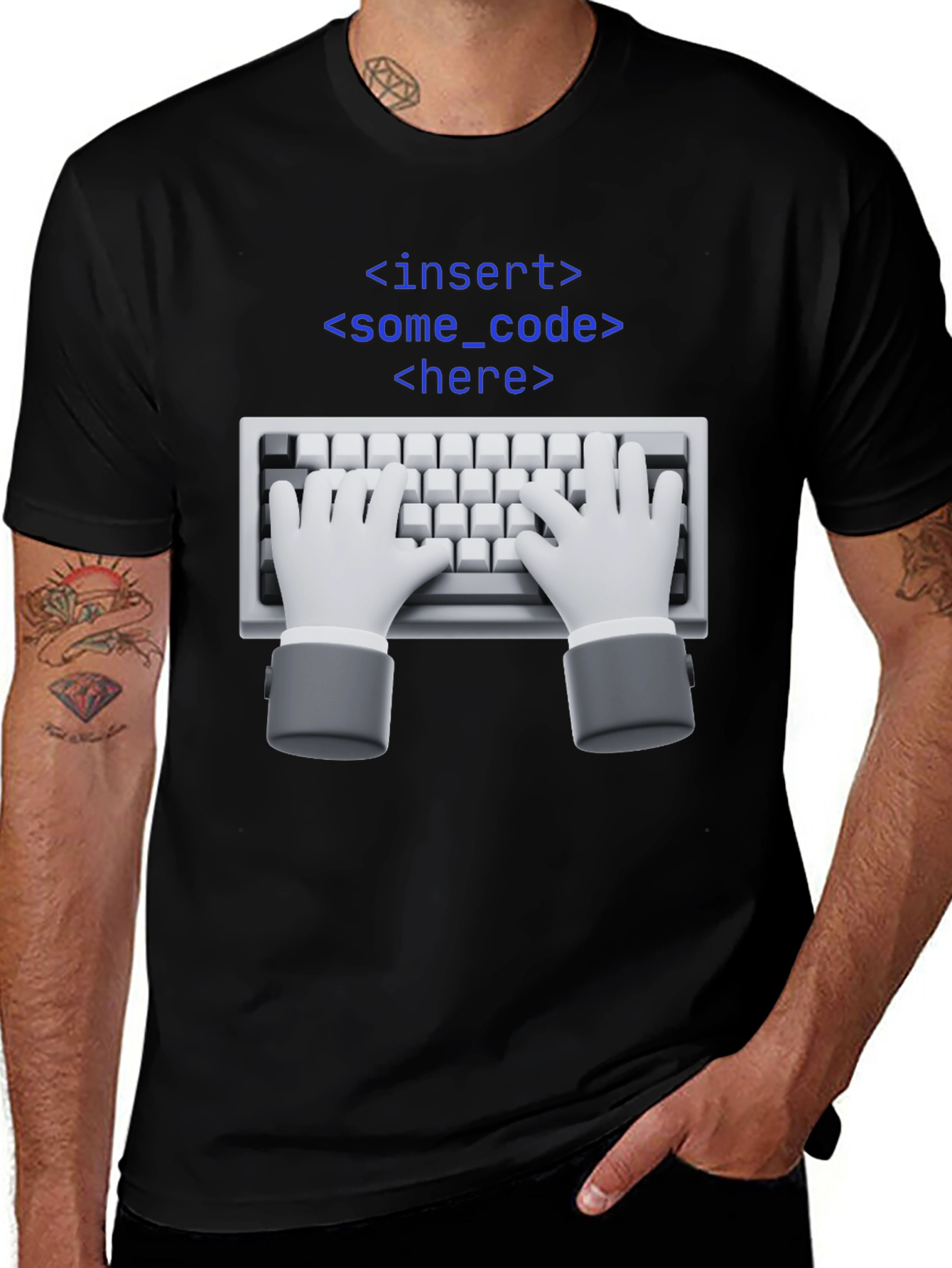 Insert Code Here T-Shirt - Programmer Humor Tee