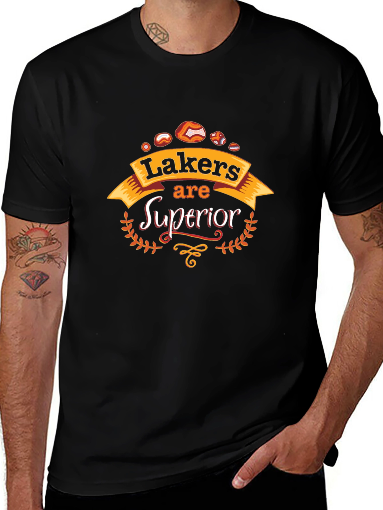 Lakers Superior Black Graphic Tee