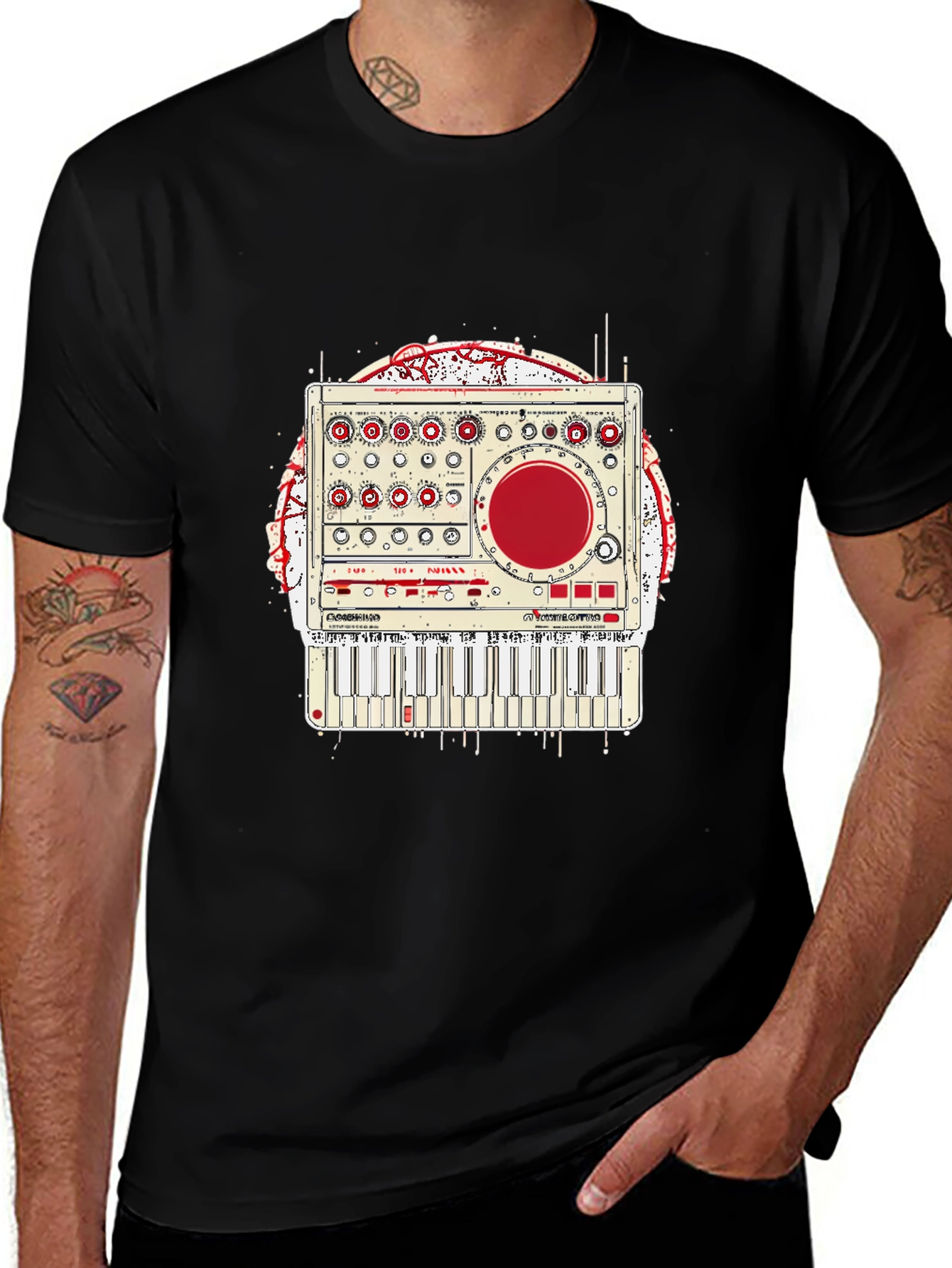Variant 28 of Retro Synthesizer Graphic Tee - Music Lover Gift
