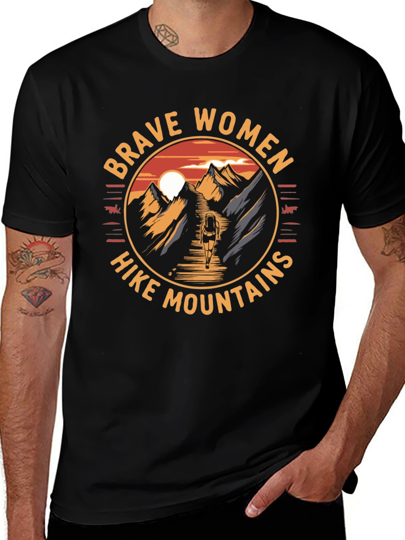 Variant 21 of Brave Women Hike Mountains Graphic Tee
