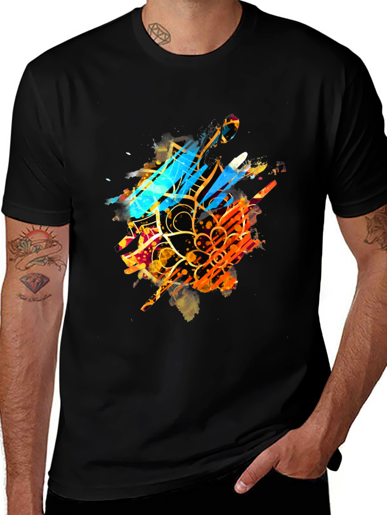 Variant 19 of Abstract Graphic Print T-Shirt - Artistic Design