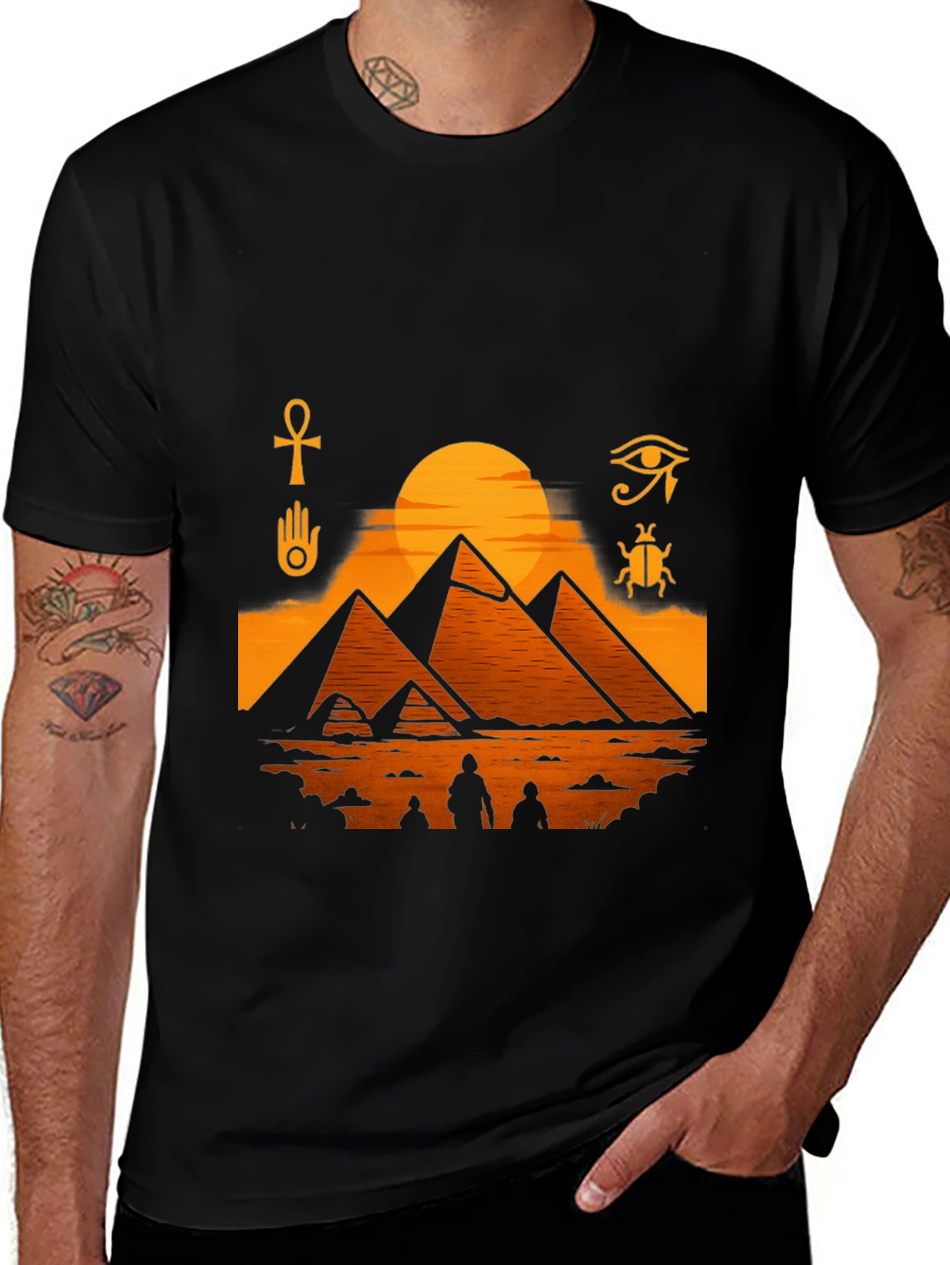 Variant 13 of Egyptian Pyramids Graphic T-Shirt