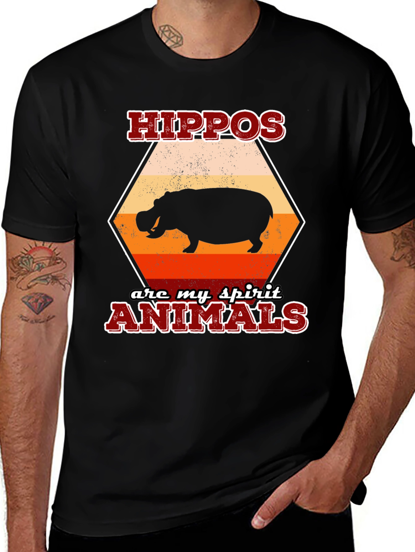 Variant 30 of Hippos Are My Spirit Animals Graphic Tee