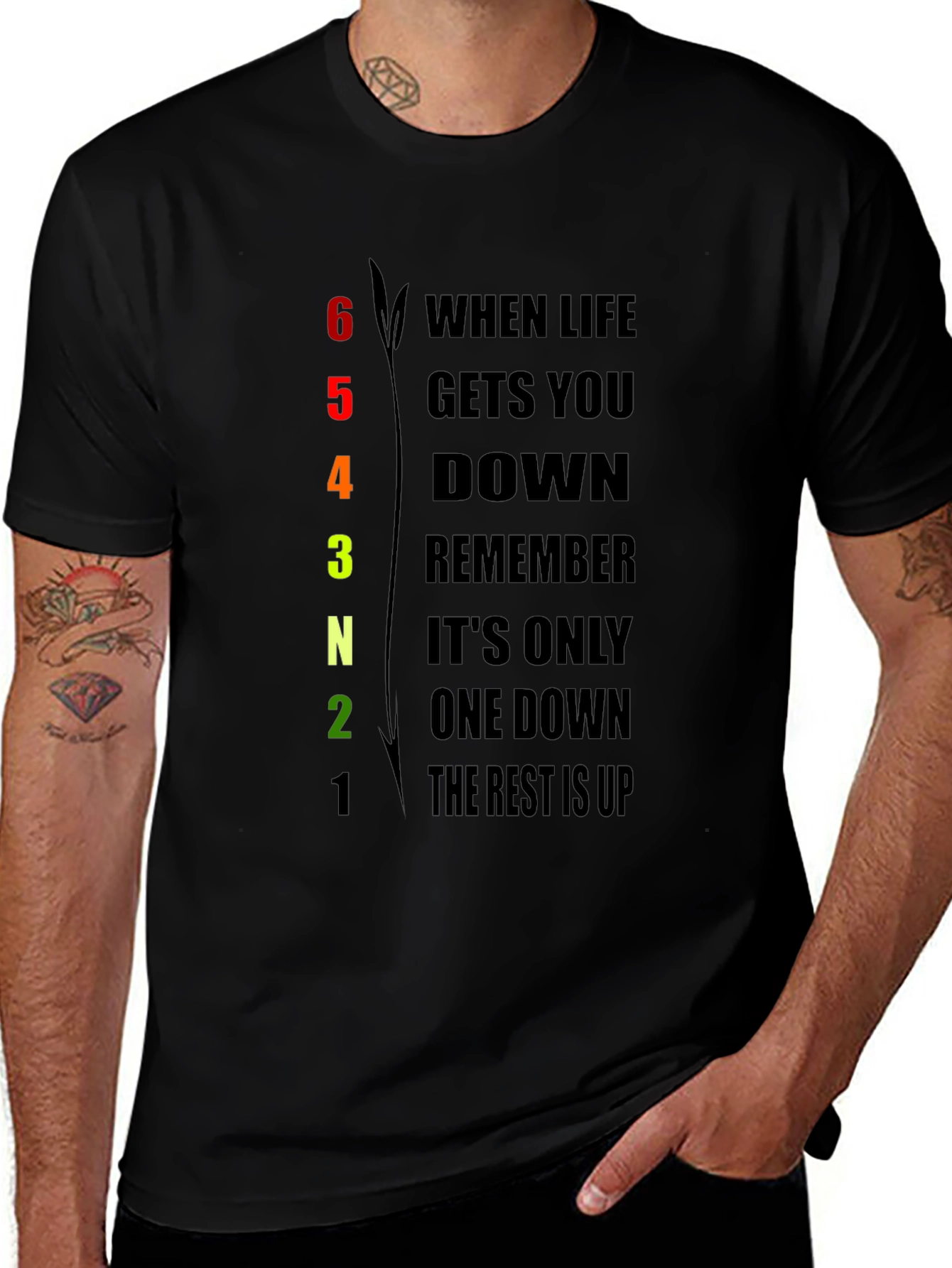 Variant 8 of Motorcycle Gear Shift T-Shirt - When Life Gets You Down