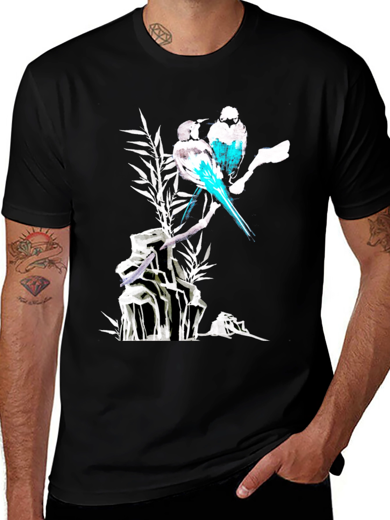 Variant 17 of Birds on Branch Graphic T-Shirt