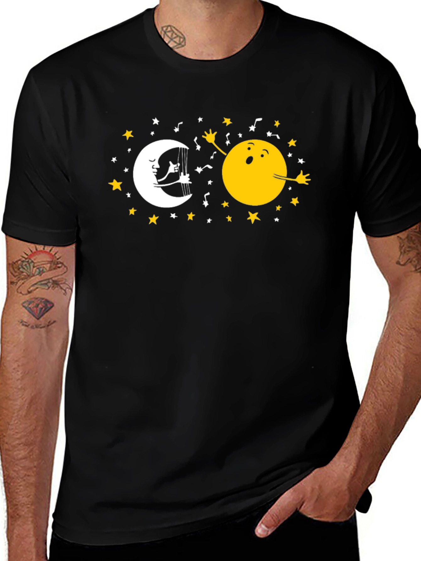 Moon & Sun T-Shirt - Celestial Harmony Design