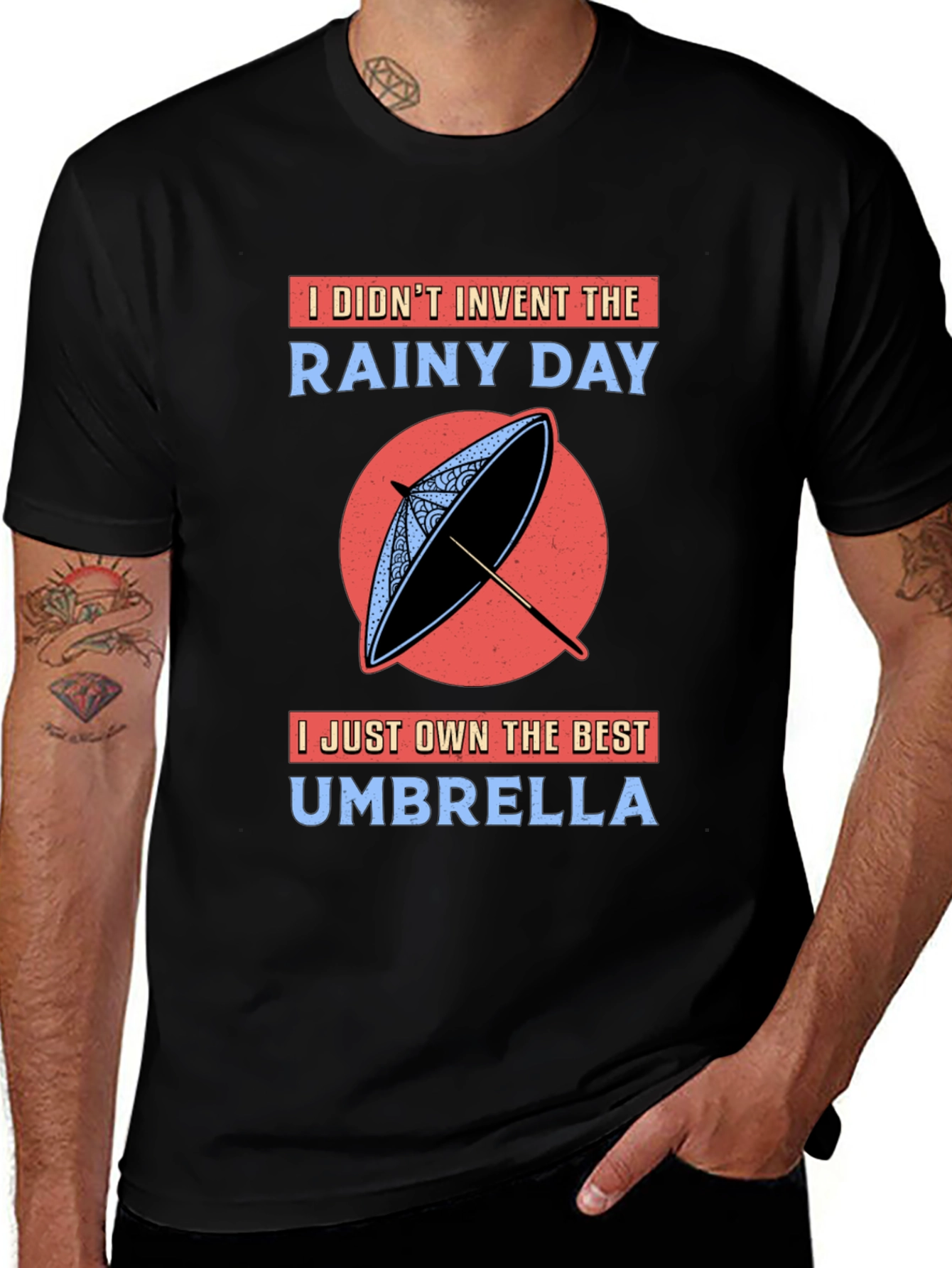Variant 23 of Rainy Day Umbrella T-Shirt - Humorous Graphic Tee