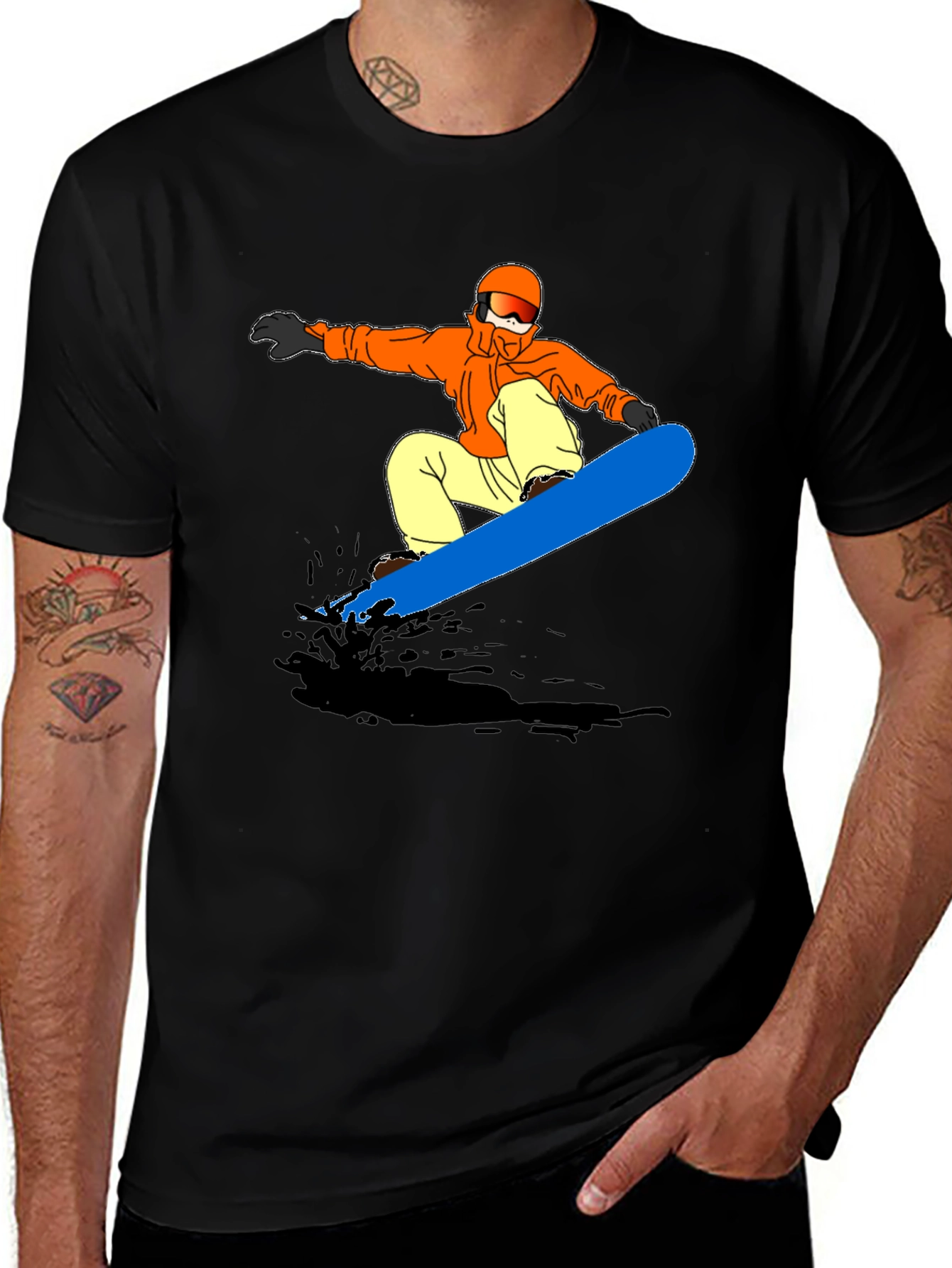 Variant 27 of Snowboard Graphic T-Shirt | Cool Sports Tee