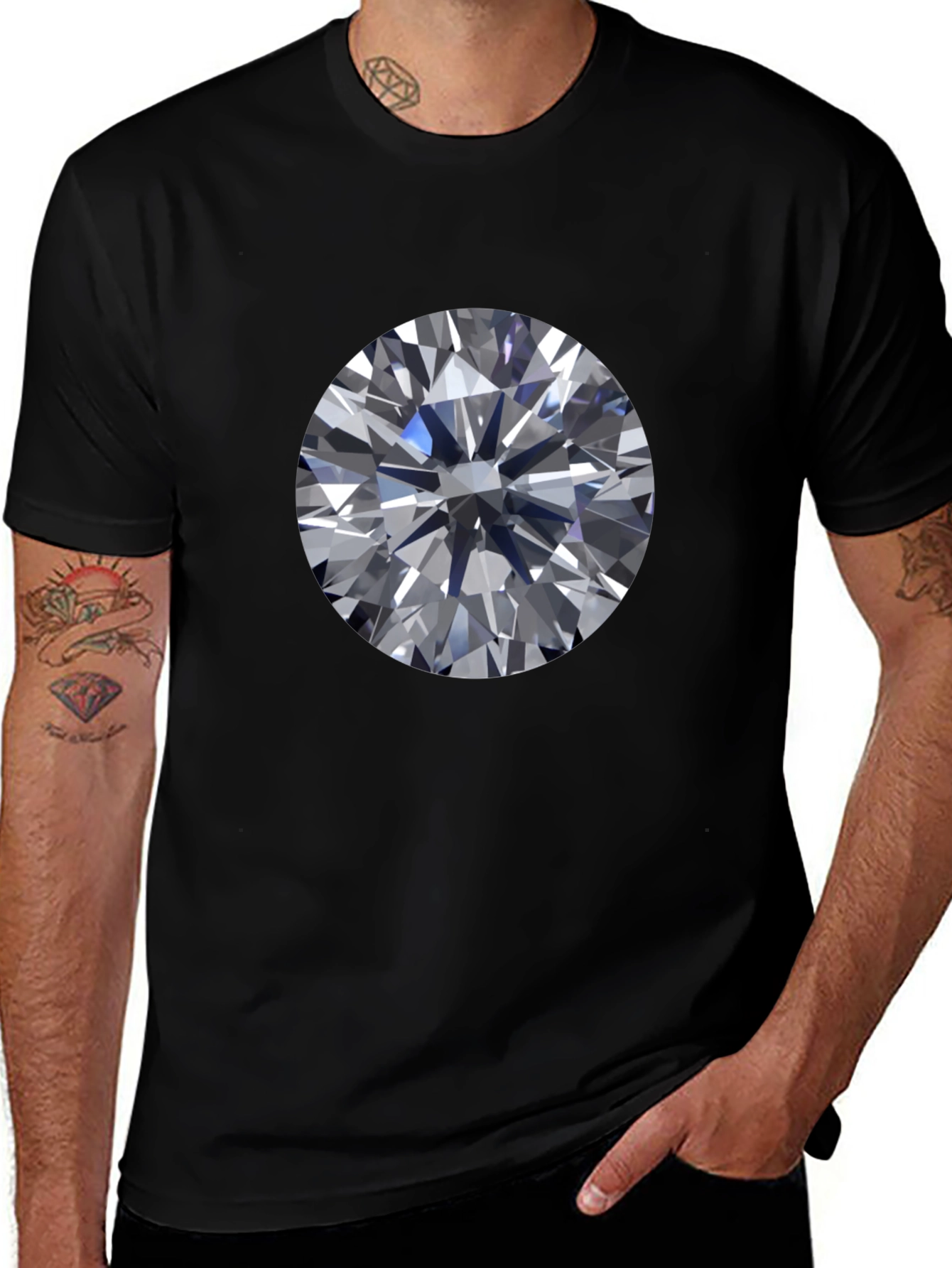 Variant 17 of Diamond Graphic Tee - Modern Streetwear Style