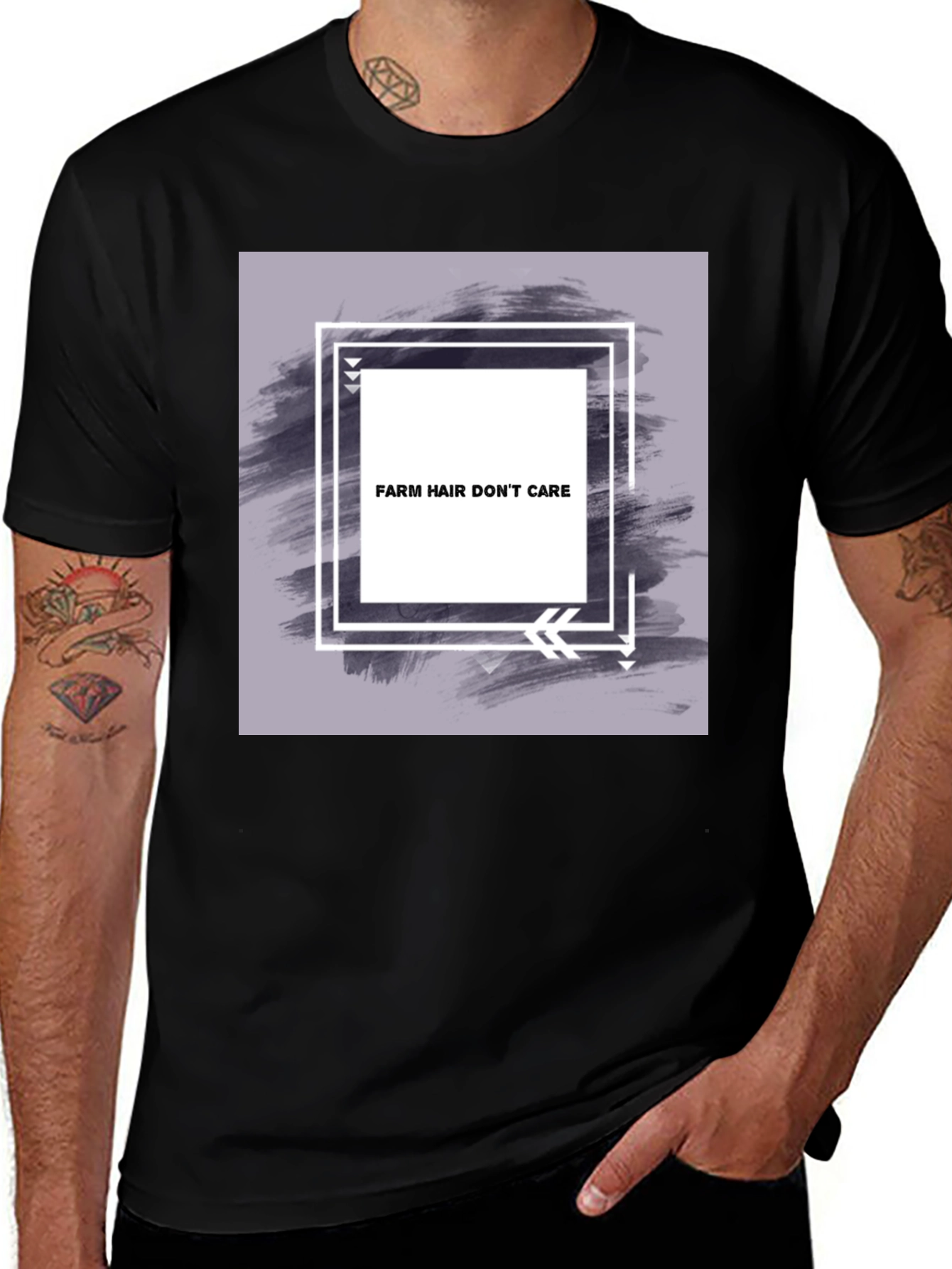 Variant 30 of Farm Hair Don't Care Black T-Shirt