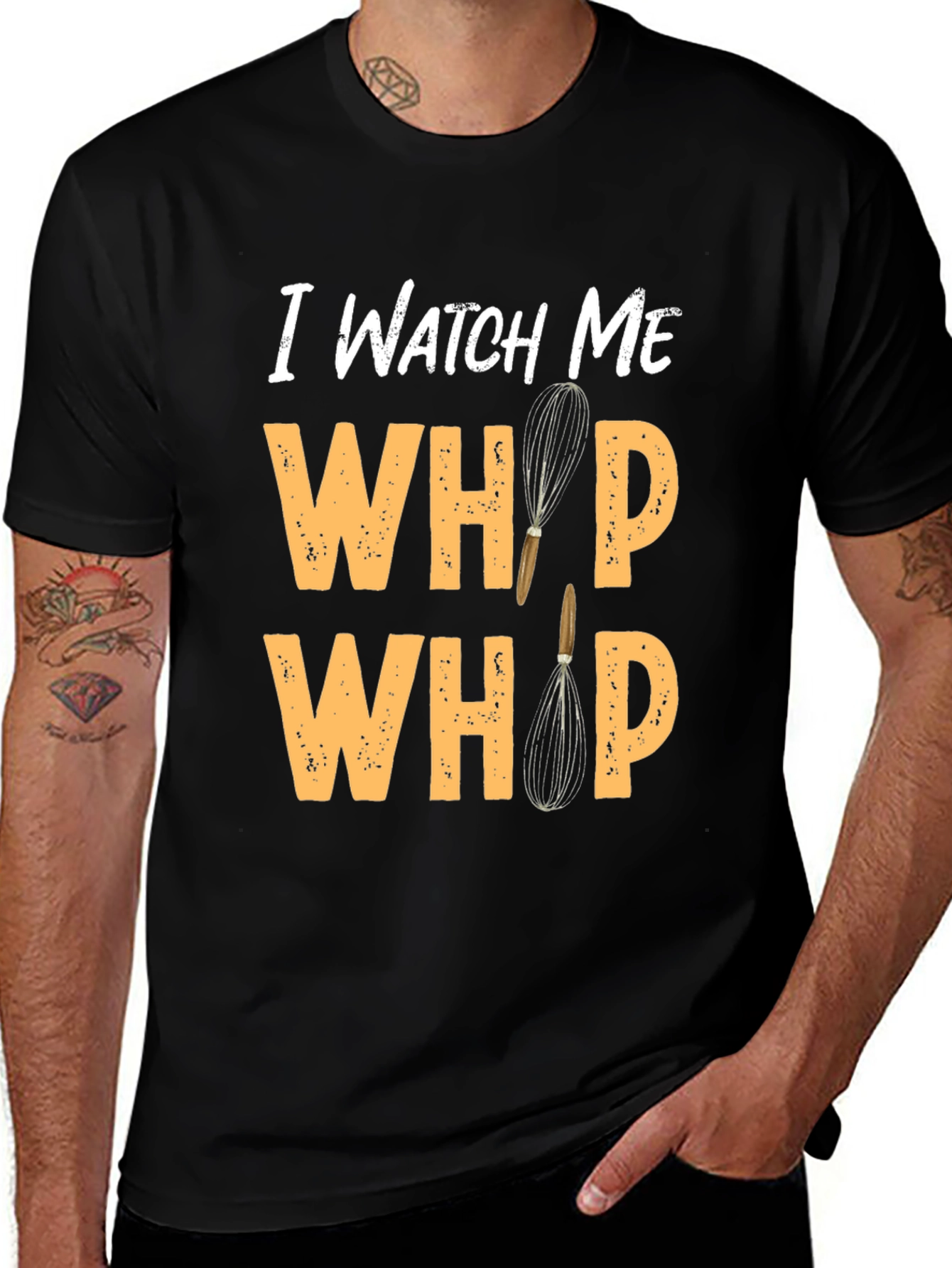 Variant 16 of Watch Me Whip Novelty Black T-Shirt