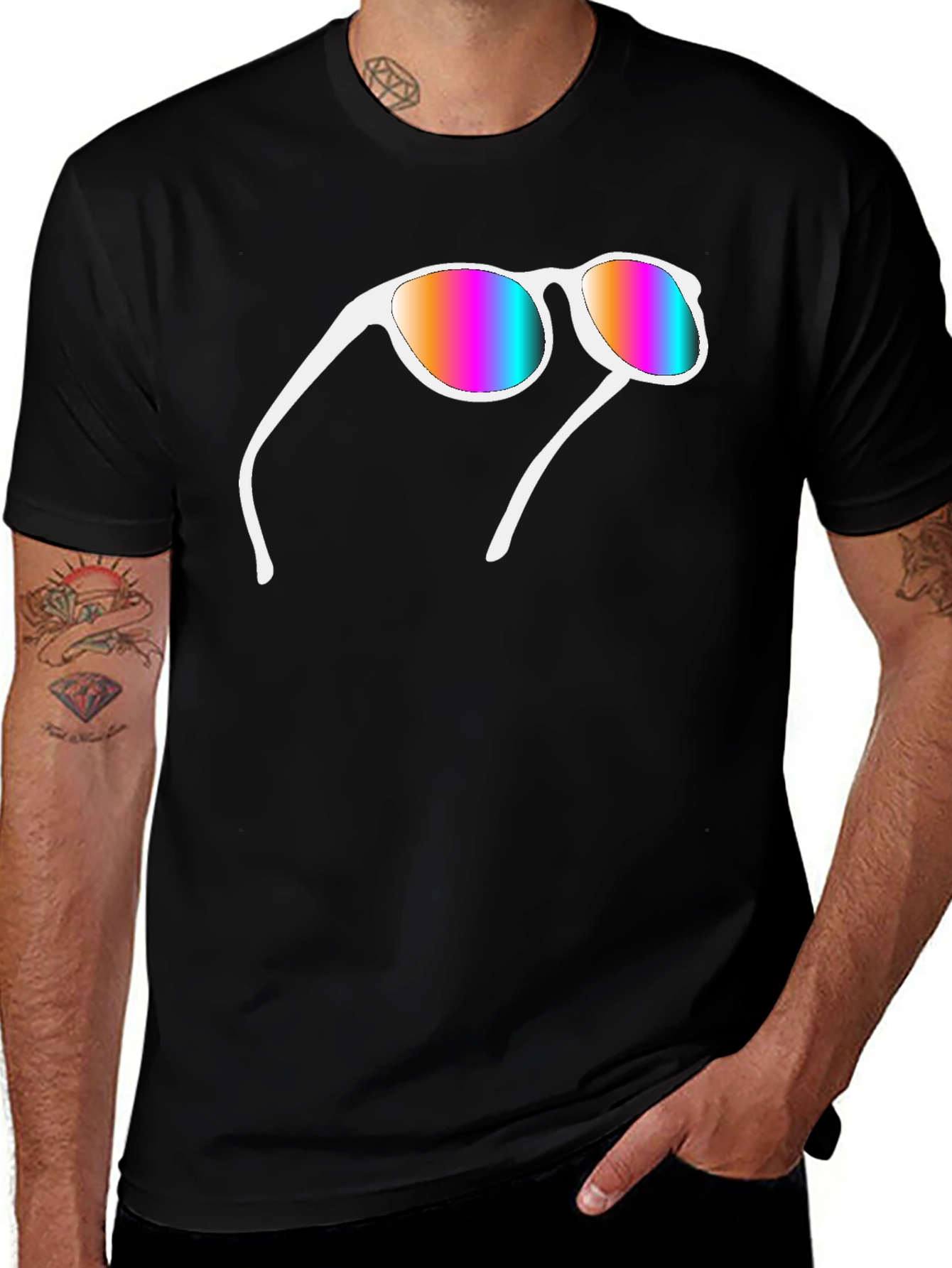 Variant 5 of Sunglasses Graphic Tee - Stylish Comfort