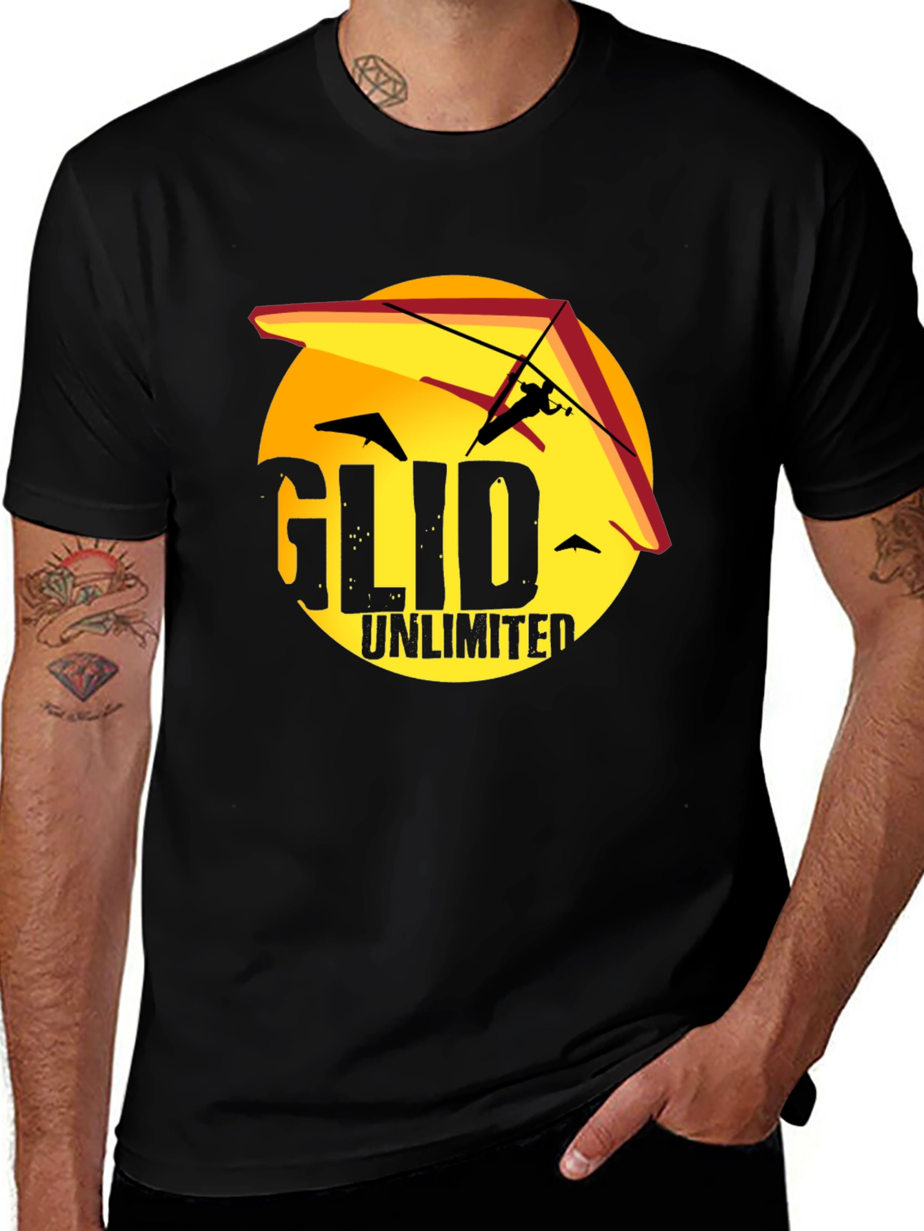 Variant 23 of Gliding Unlimited Black T-Shirt