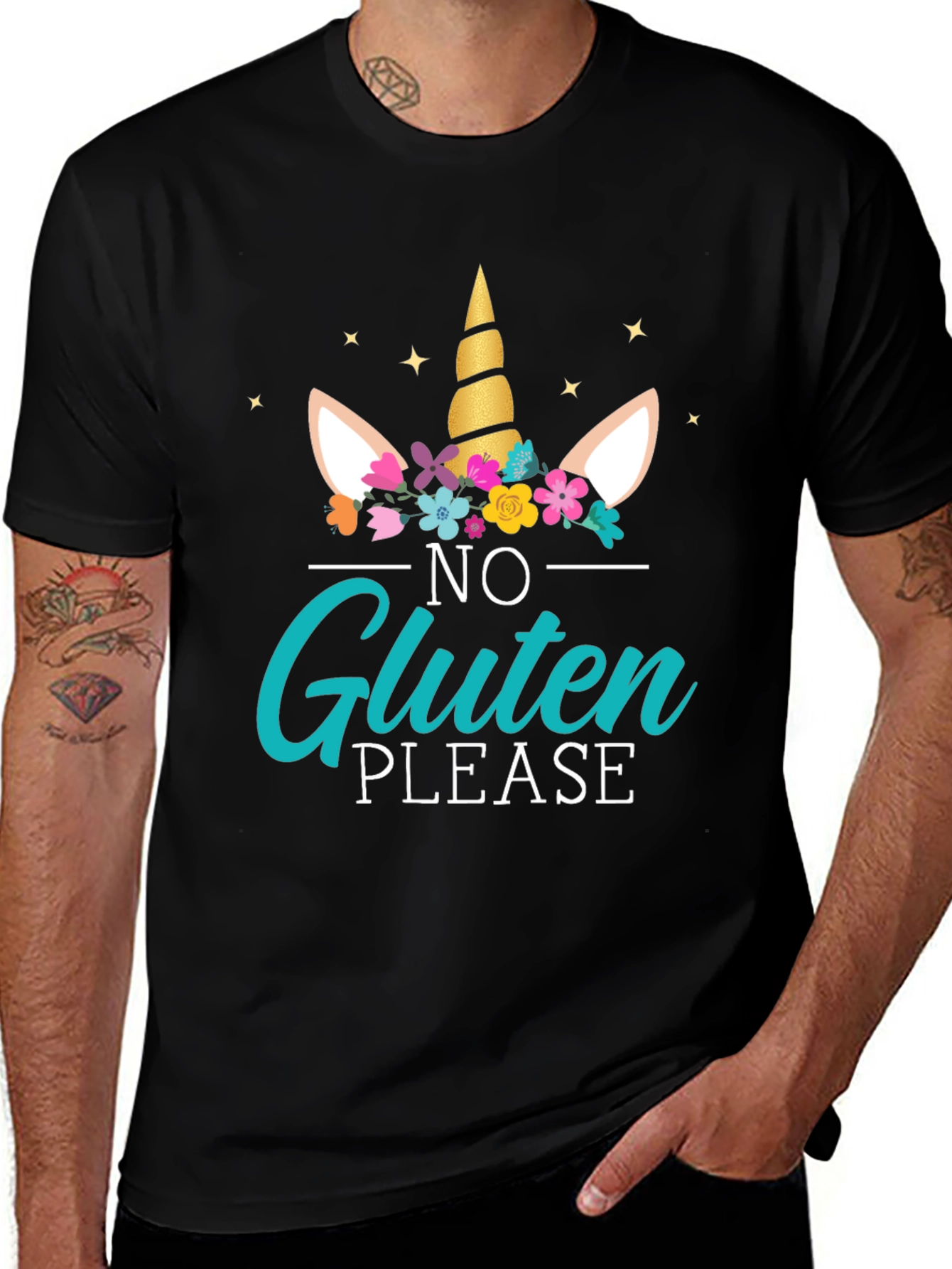 Unicorn No Gluten Please Graphic Tee