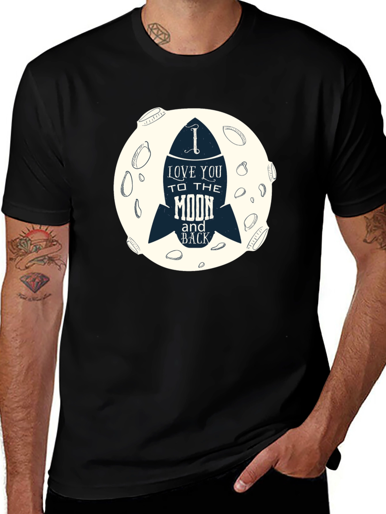 Variant 12 of I Love You to the Moon & Back Graphic T-Shirt