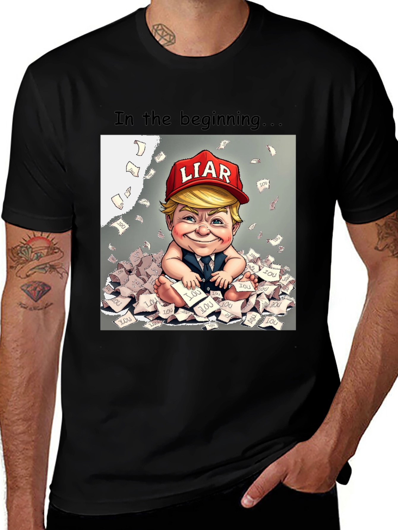 Variant 28 of Political Humor T-Shirt - In the Beginning