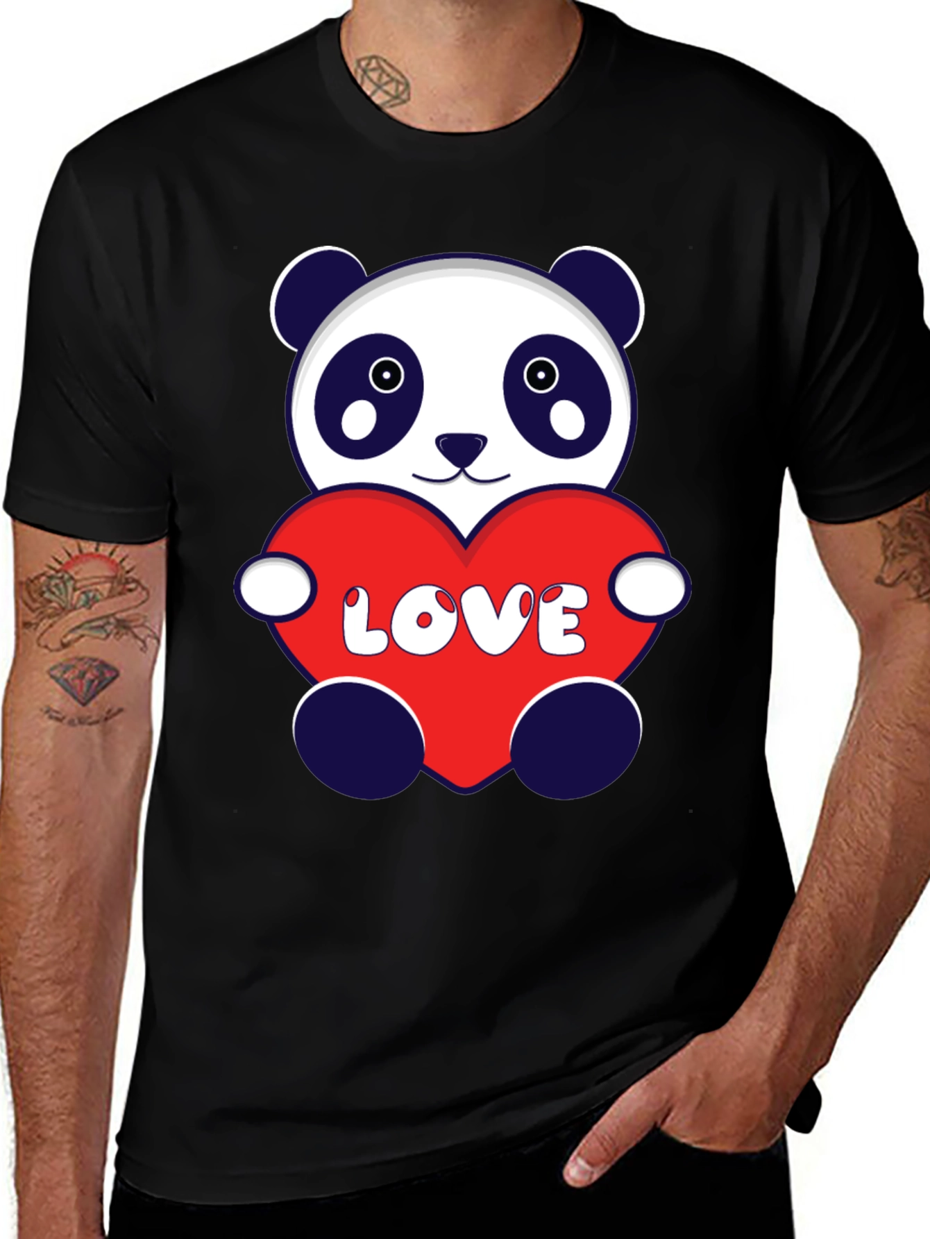 Variant 12 of Panda Love Heart T-Shirt