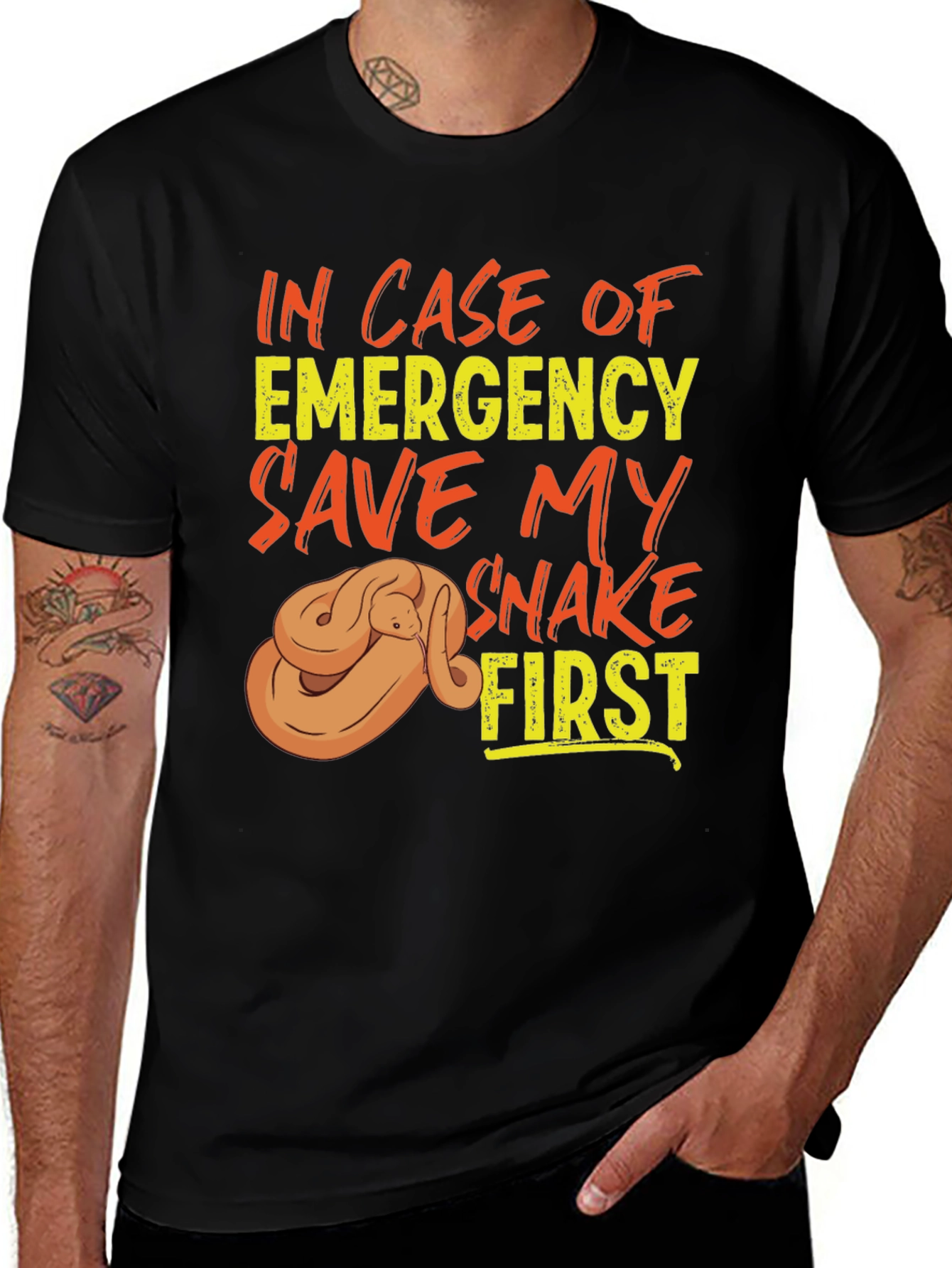 Variant 12 of Save My Snake First T-Shirt, Emergency Pet Reptile Tee