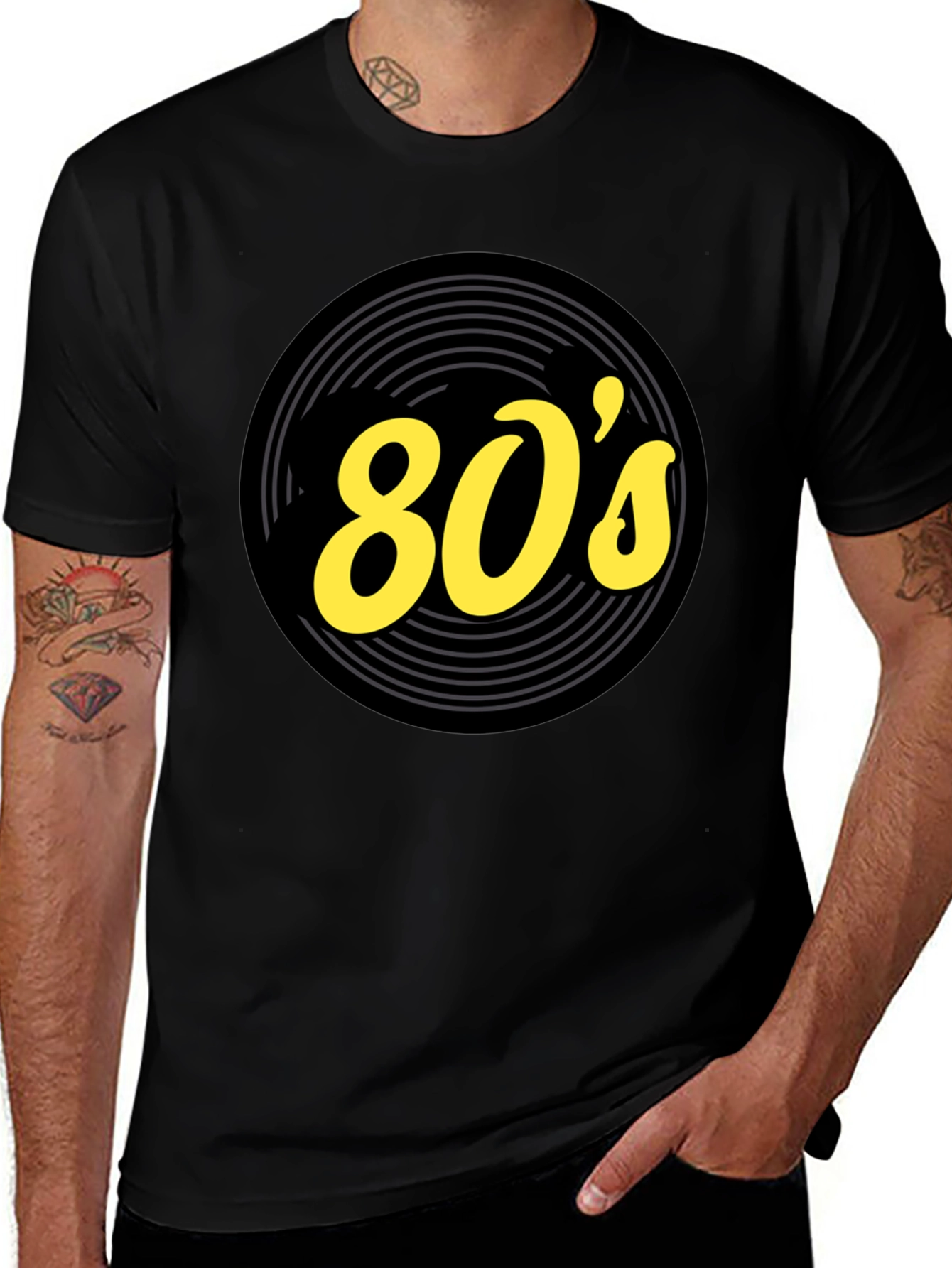 Variant 12 of Retro 80's Graphic Tee - Classic Vinyl Record Design