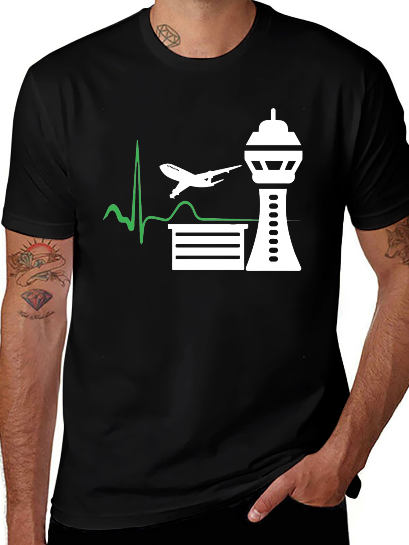 Variant 15 of Airport Love T-Shirt, Pilot Aviation Tee