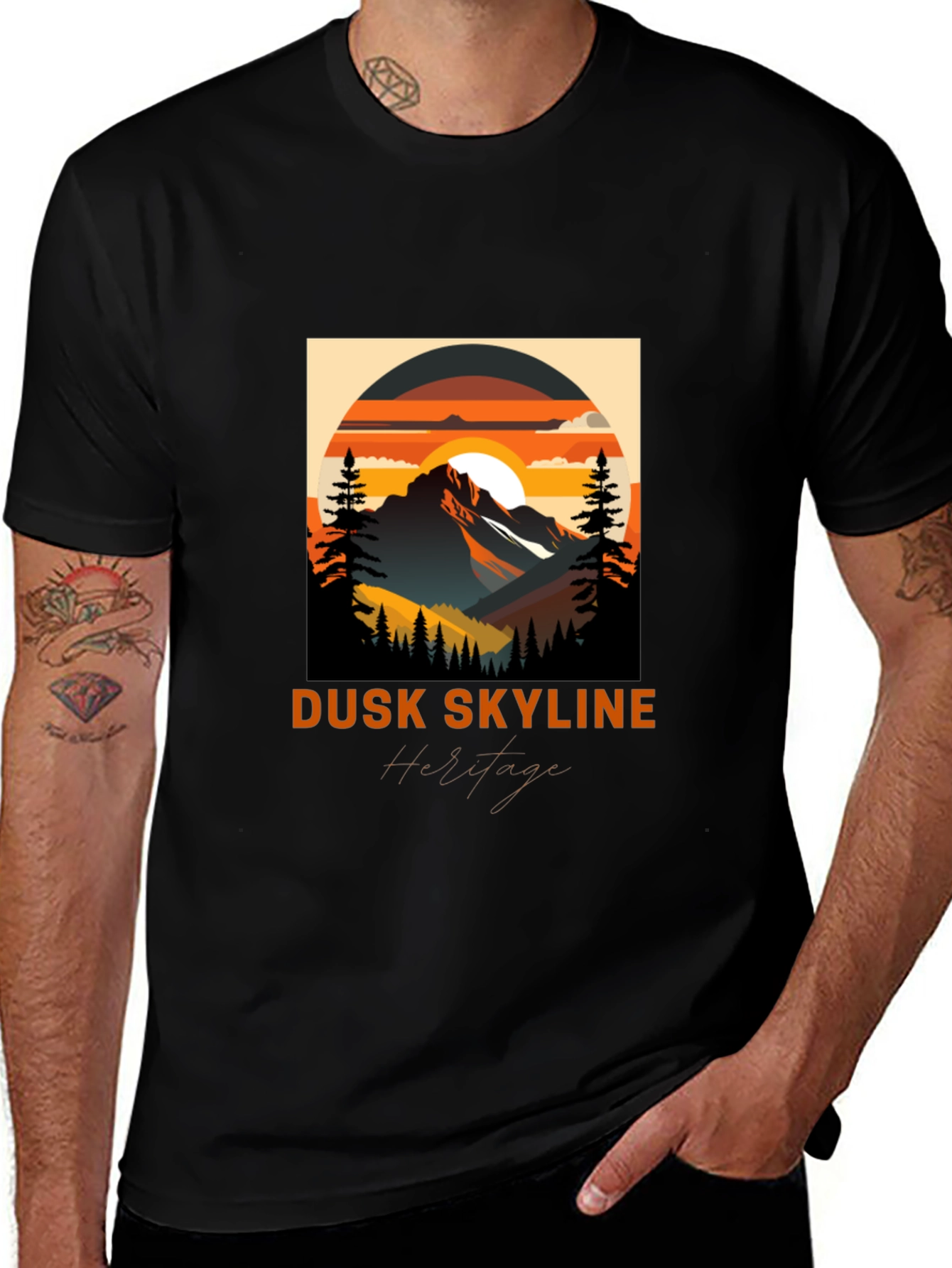 Variant 29 of Dusk Skyline Heritage Graphic Tee