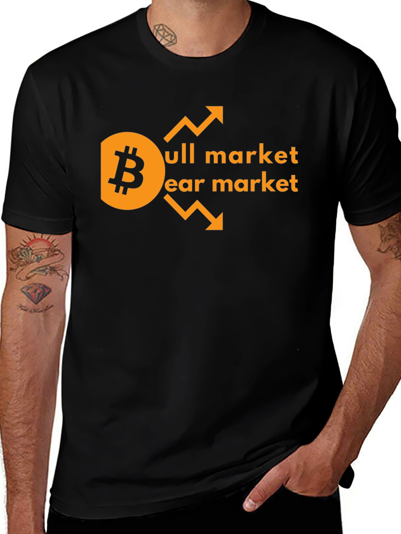 Bitcoin Bull & Bear Market T-Shirt Crypto Trader Tee