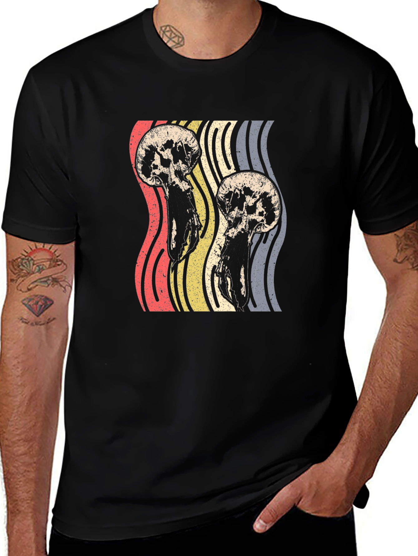 Variant 4 of Retro Jellyfish Graphic Tee - Vintage Style