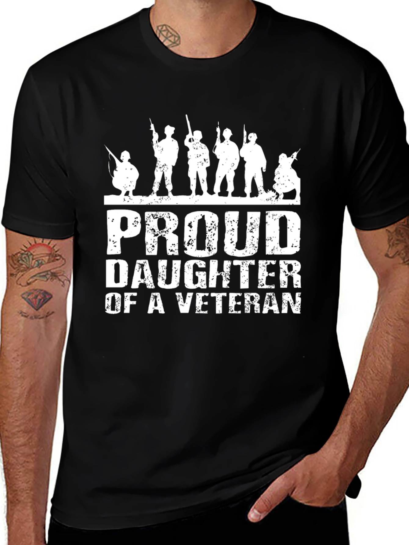 Variant 25 of Proud Daughter of a Veteran Graphic Tee