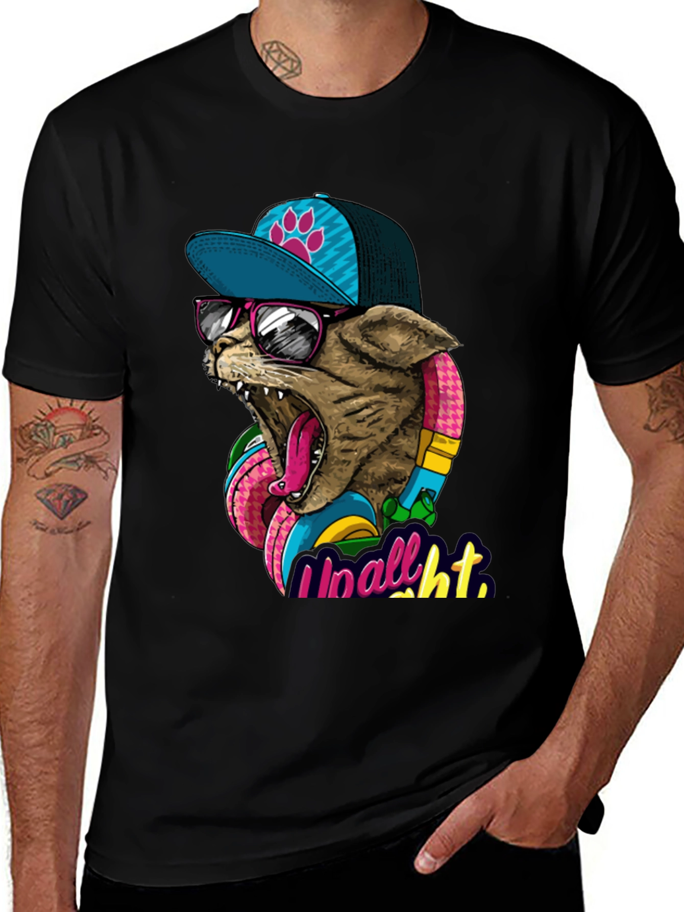 Variant 13 of Cool Cat Graphic T-Shirt