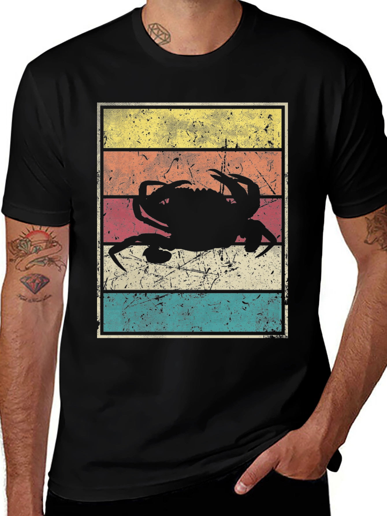 Variant 15 of Vintage Crab Graphic T-Shirt - Coastal Style Tee