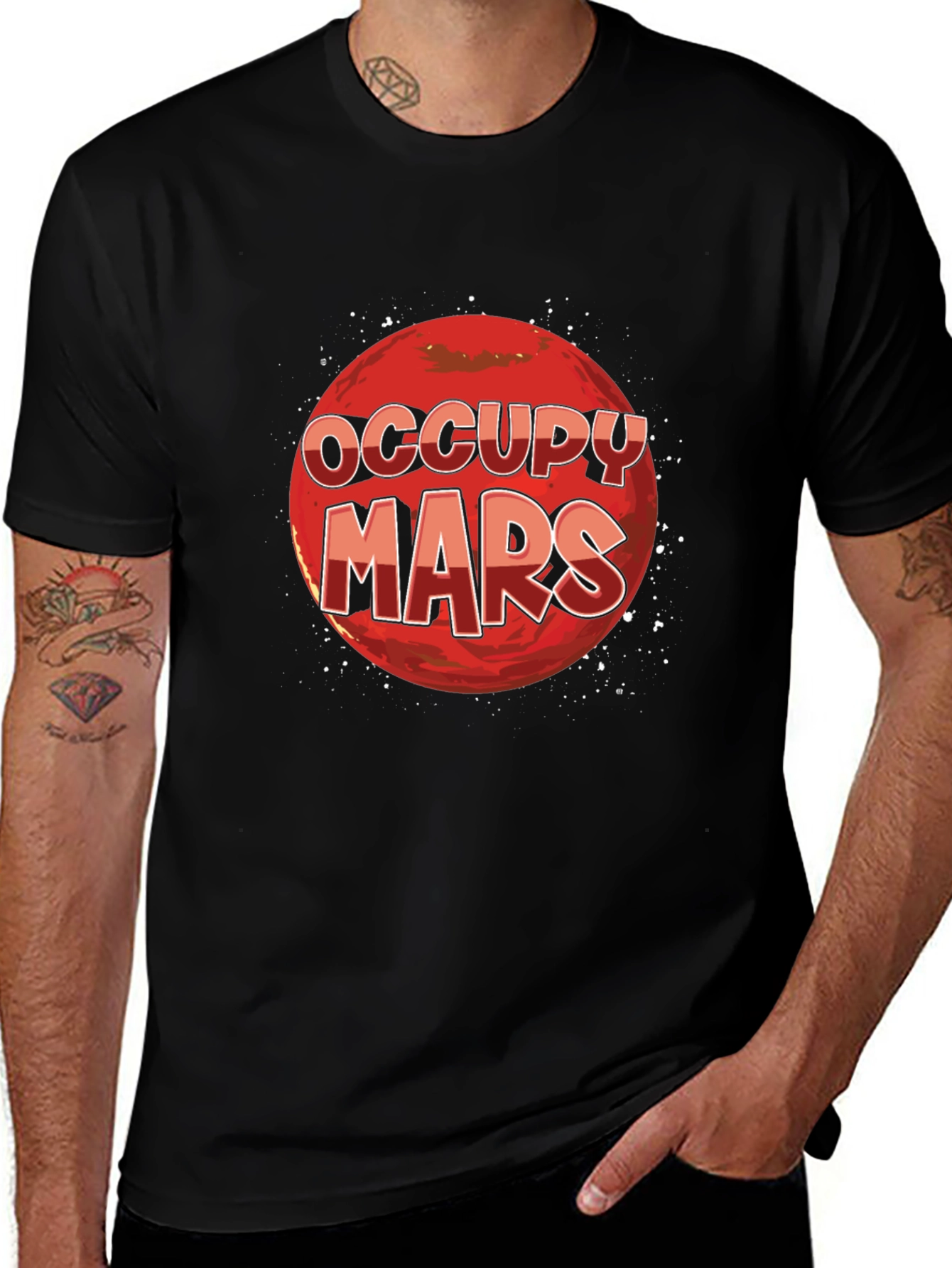 Occupy Mars Graphic T-Shirt - Space Exploration Tee