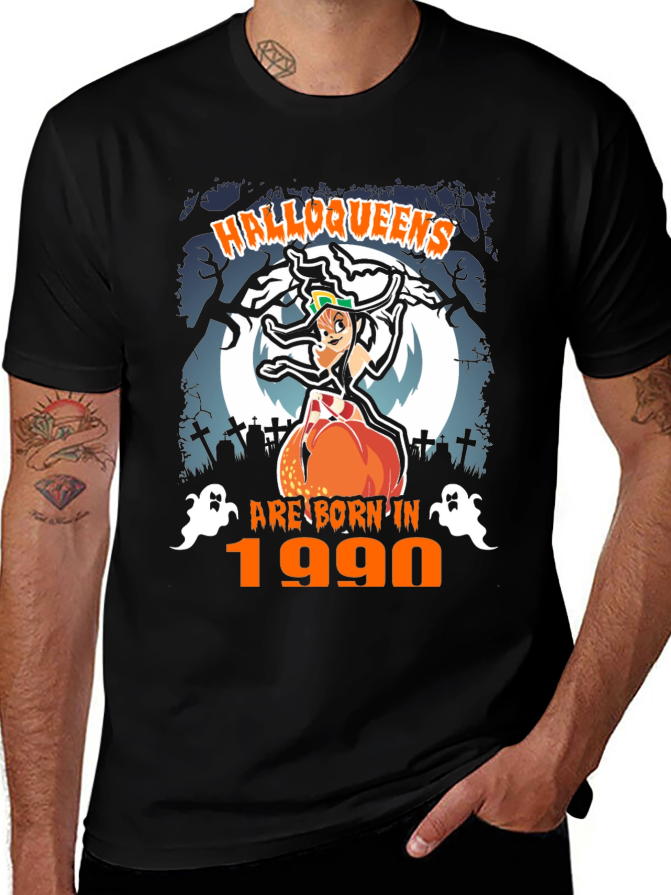 Variant 24 of Hallowqueens Born in 1990 T-Shirt Halloween