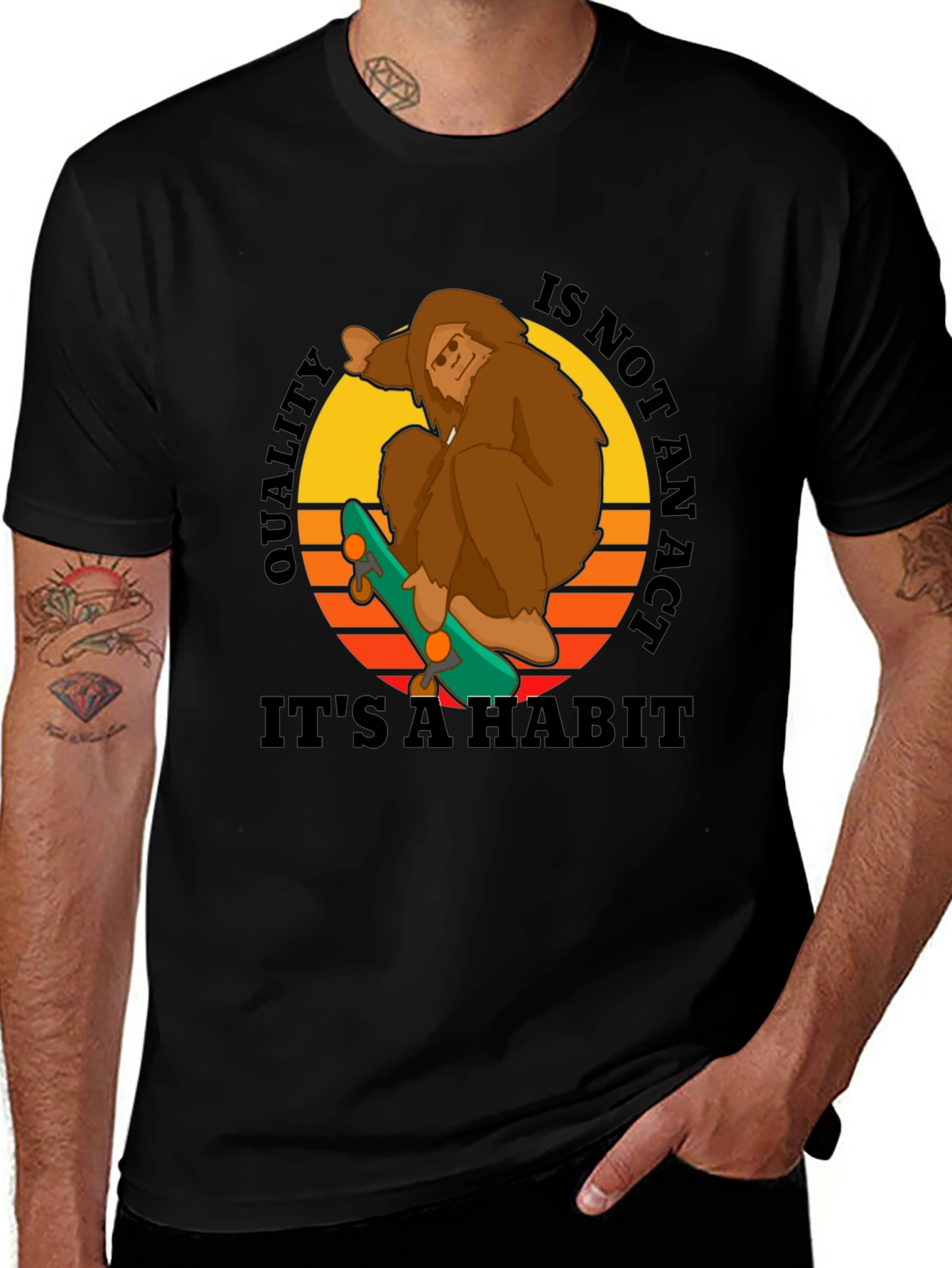 Variant 3 of Sasquatch Skateboard Graphic T-Shirt
