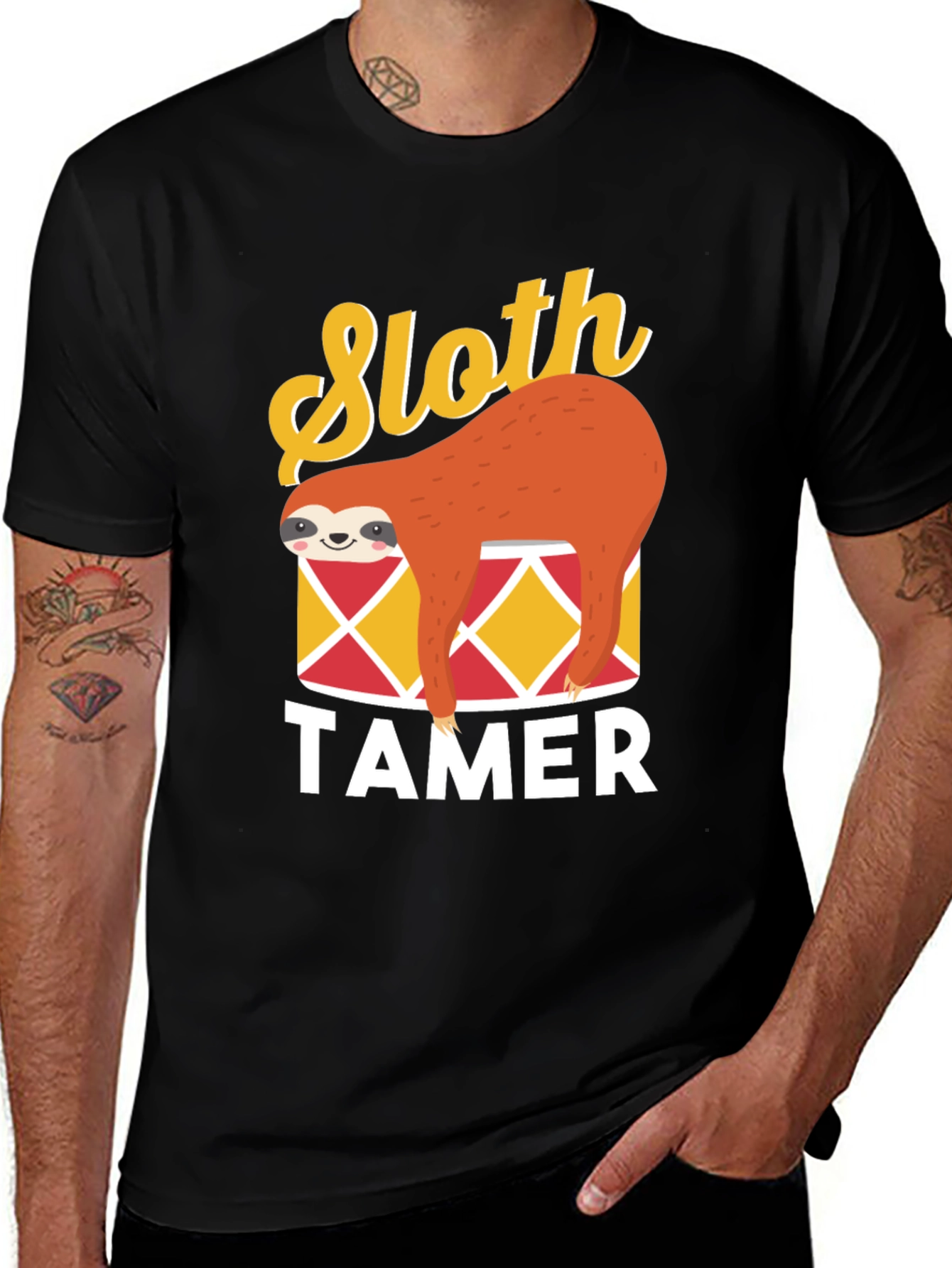 Variant 15 of Sloth Tamer Graphic Tee - Funny Animal Lover Shirt