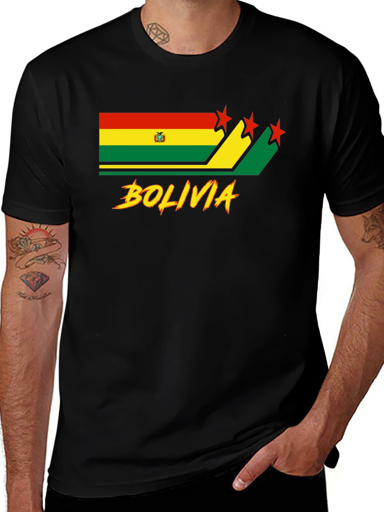 Variant 14 of Bolivia Flag Graphic T-Shirt