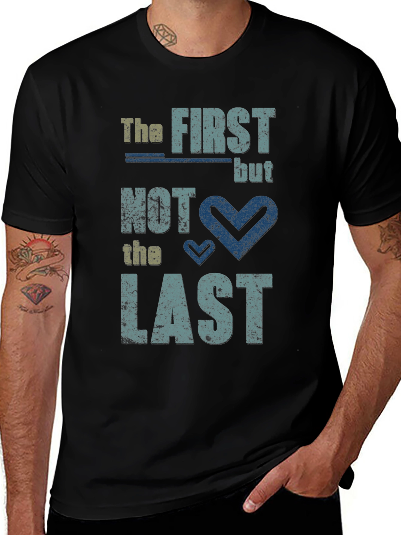 Variant 25 of First Not Last Graphic Tee - Distressed Print