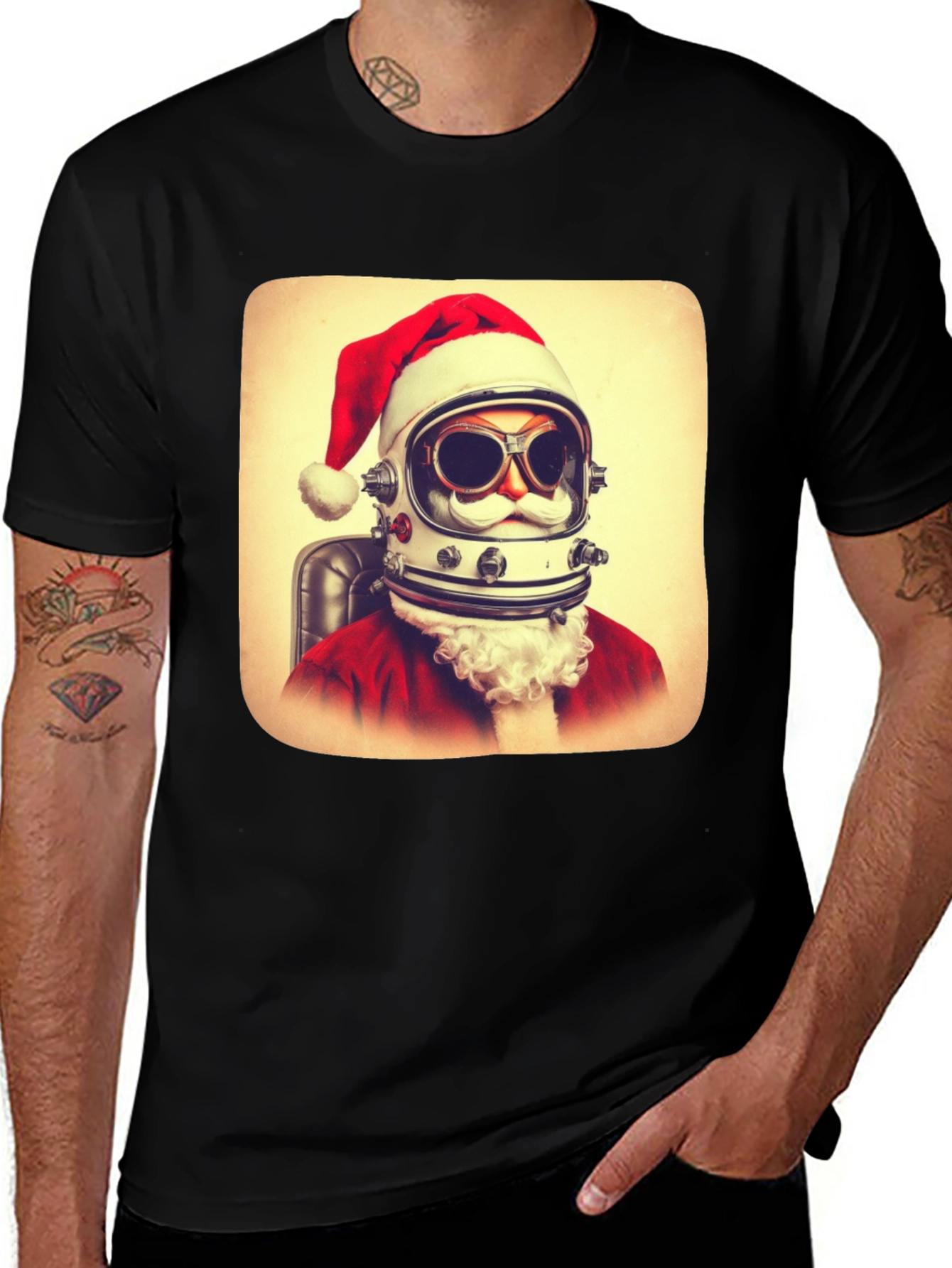 Santa Astronaut T-Shirt - Holiday Space Style