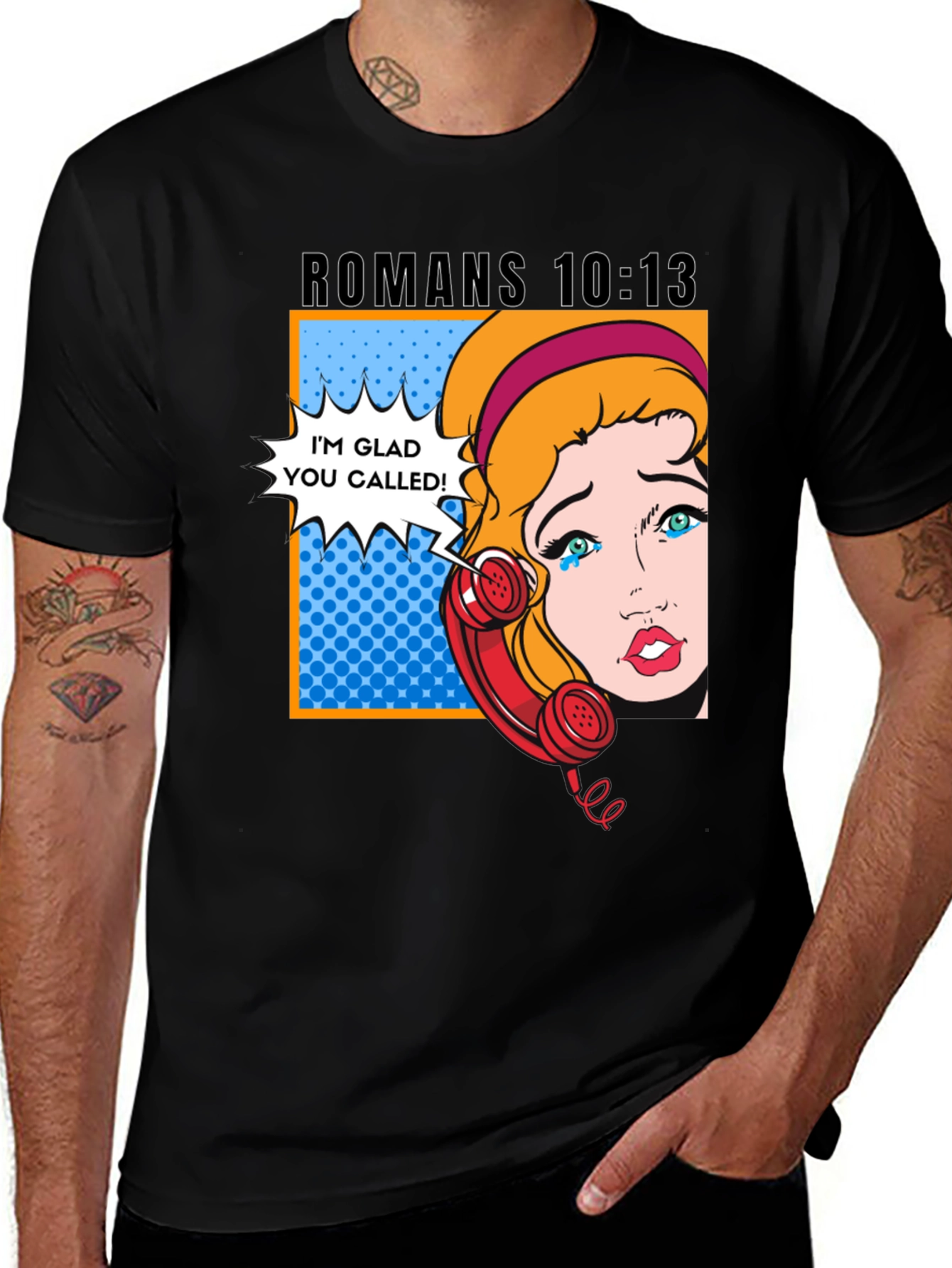 Variant 22 of Romans 10:13 Comic-Style Graphic T-Shirt