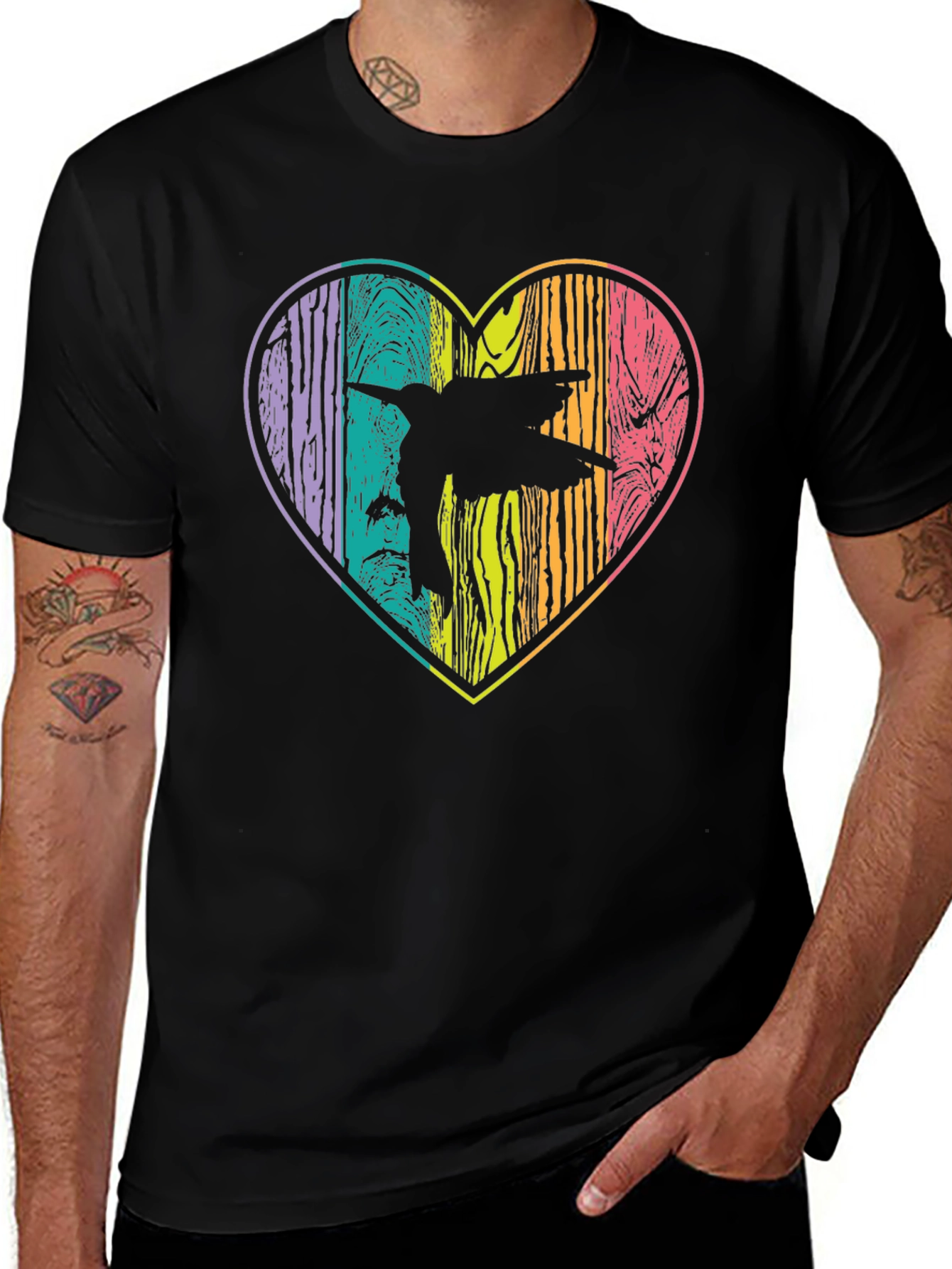 Variant 13 of Hummingbird Heart Graphic Tee