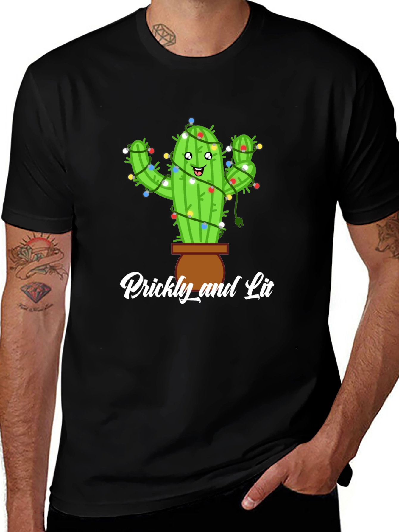 Prickly and Lit Cactus Graphic Tee